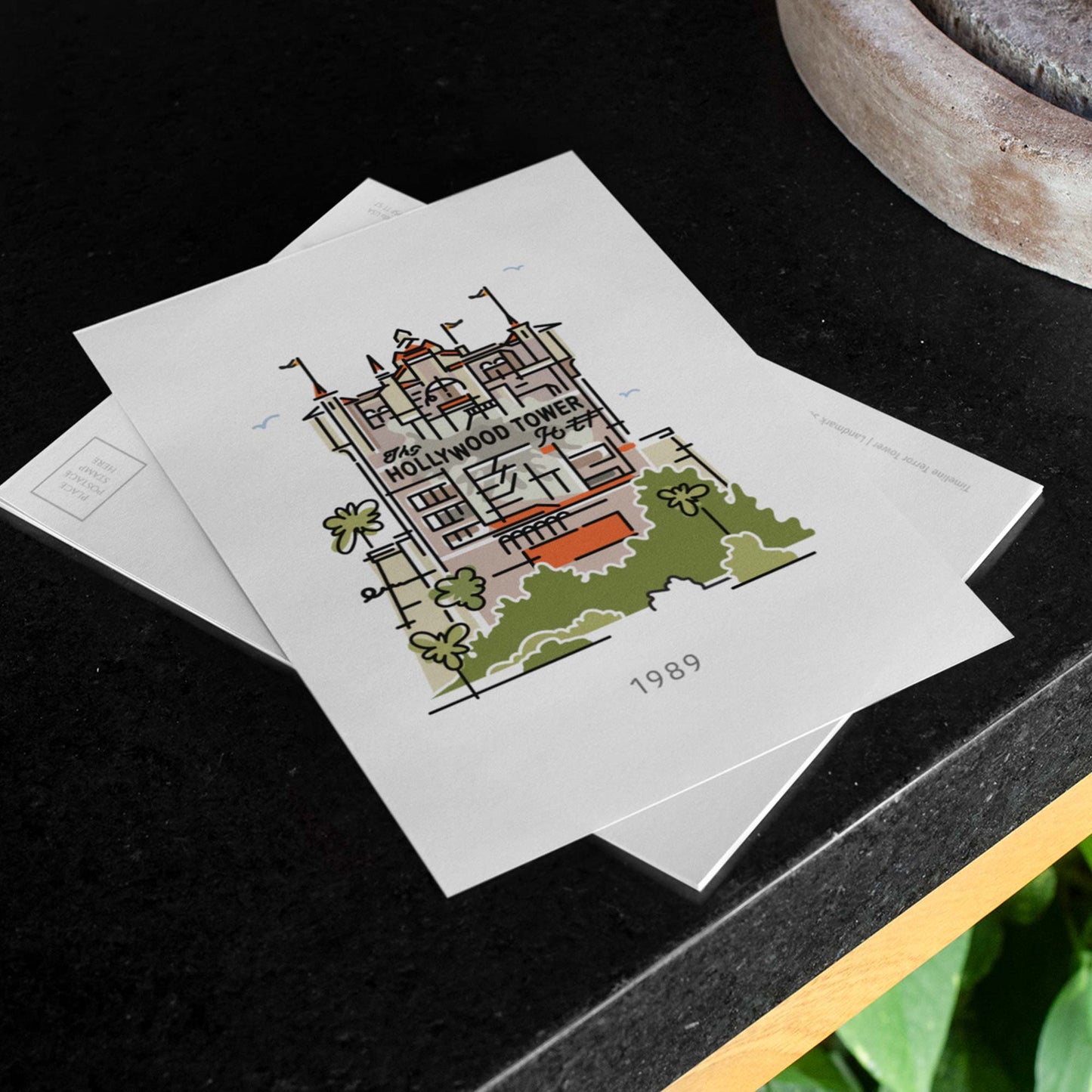 Terror Tower 1989 Postcard | 5x7 | Theme Park Series