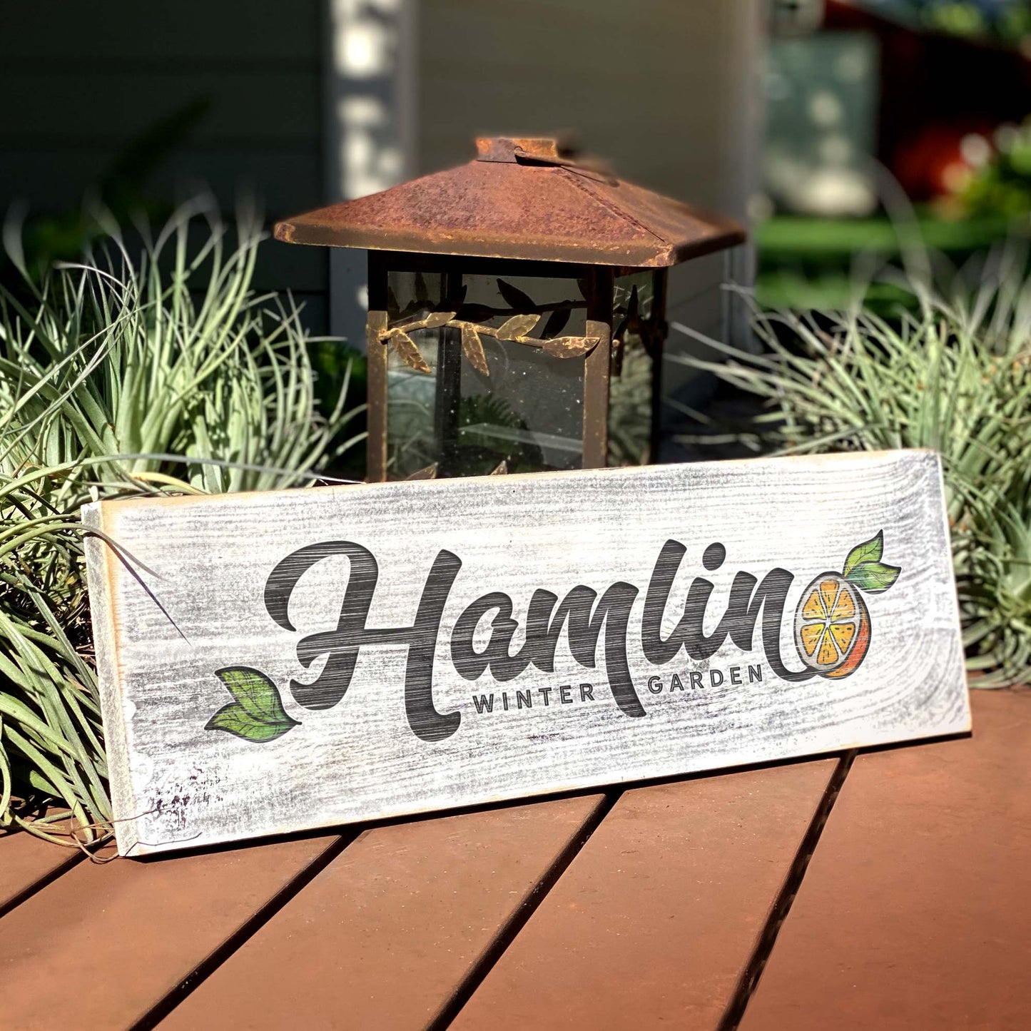Hamlin Winter Garden - Handcrafted Artisan Wood Sign