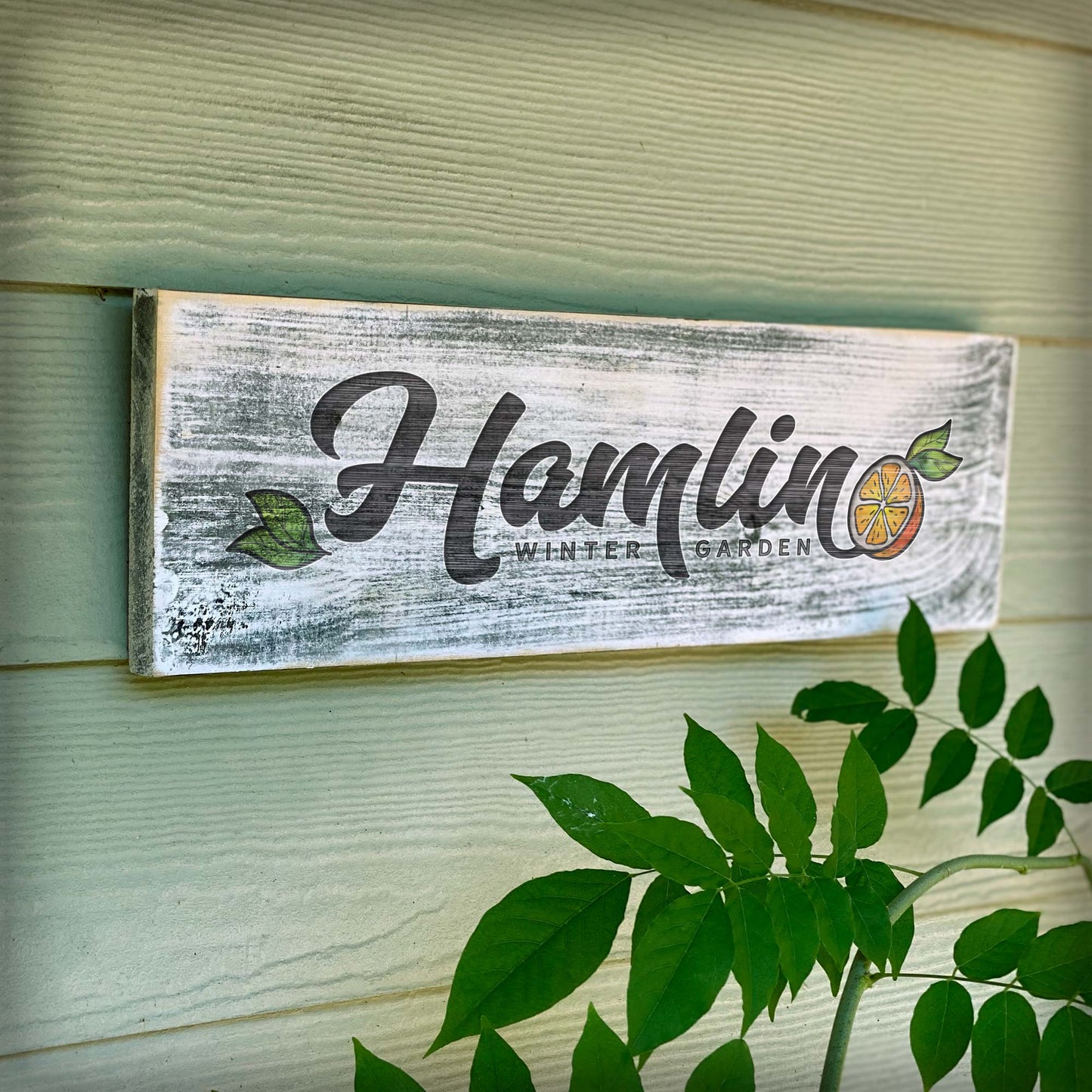 Hamlin Winter Garden - Handcrafted Artisan Wood Sign