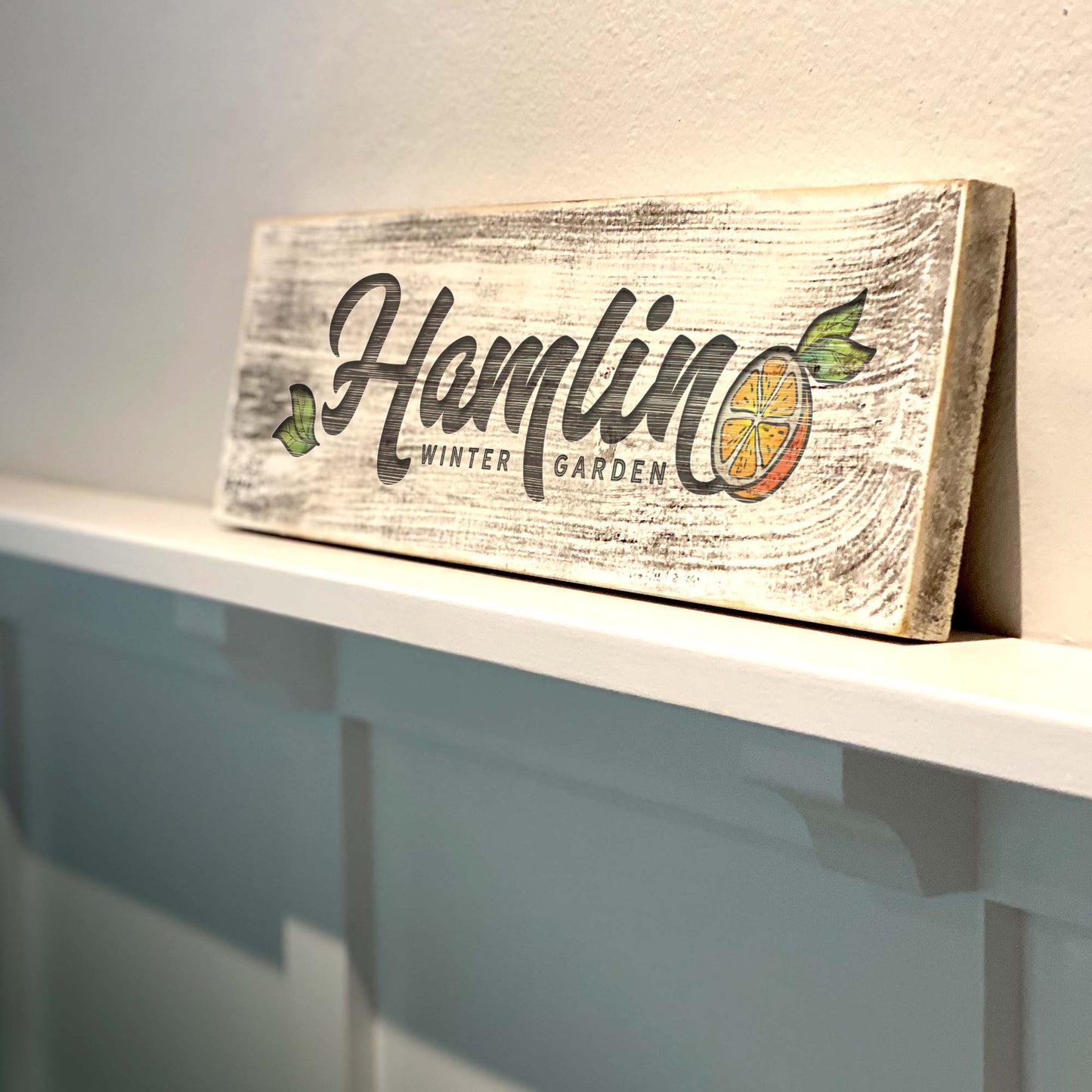Hamlin Winter Garden - Handcrafted Artisan Wood Sign