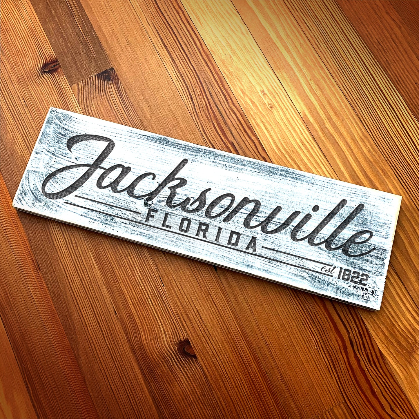 Jacksonville FL - Handcrafted Artisan Wood Sign