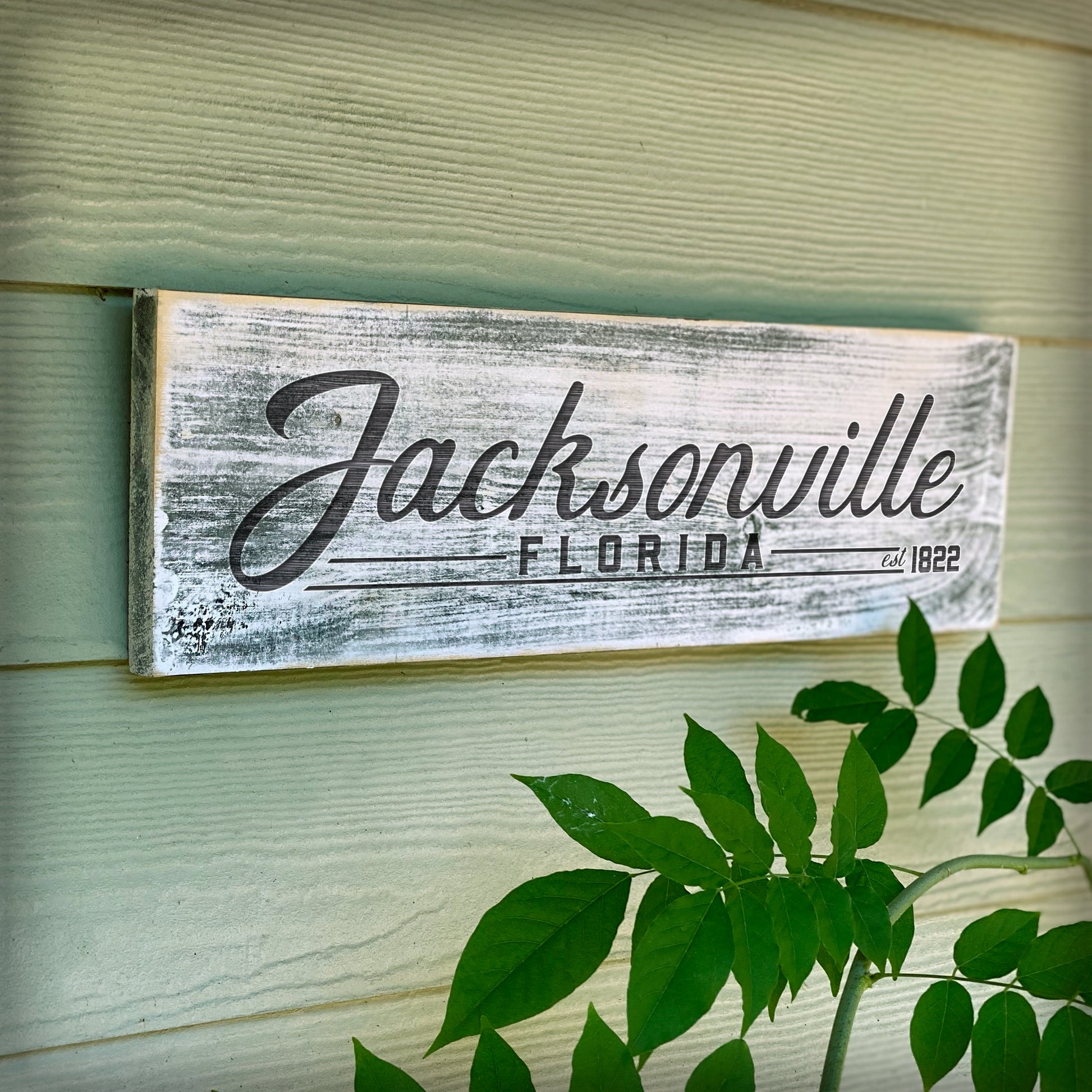 Jacksonville FL - Handcrafted Artisan Wood Sign - A. B. Newton and Company