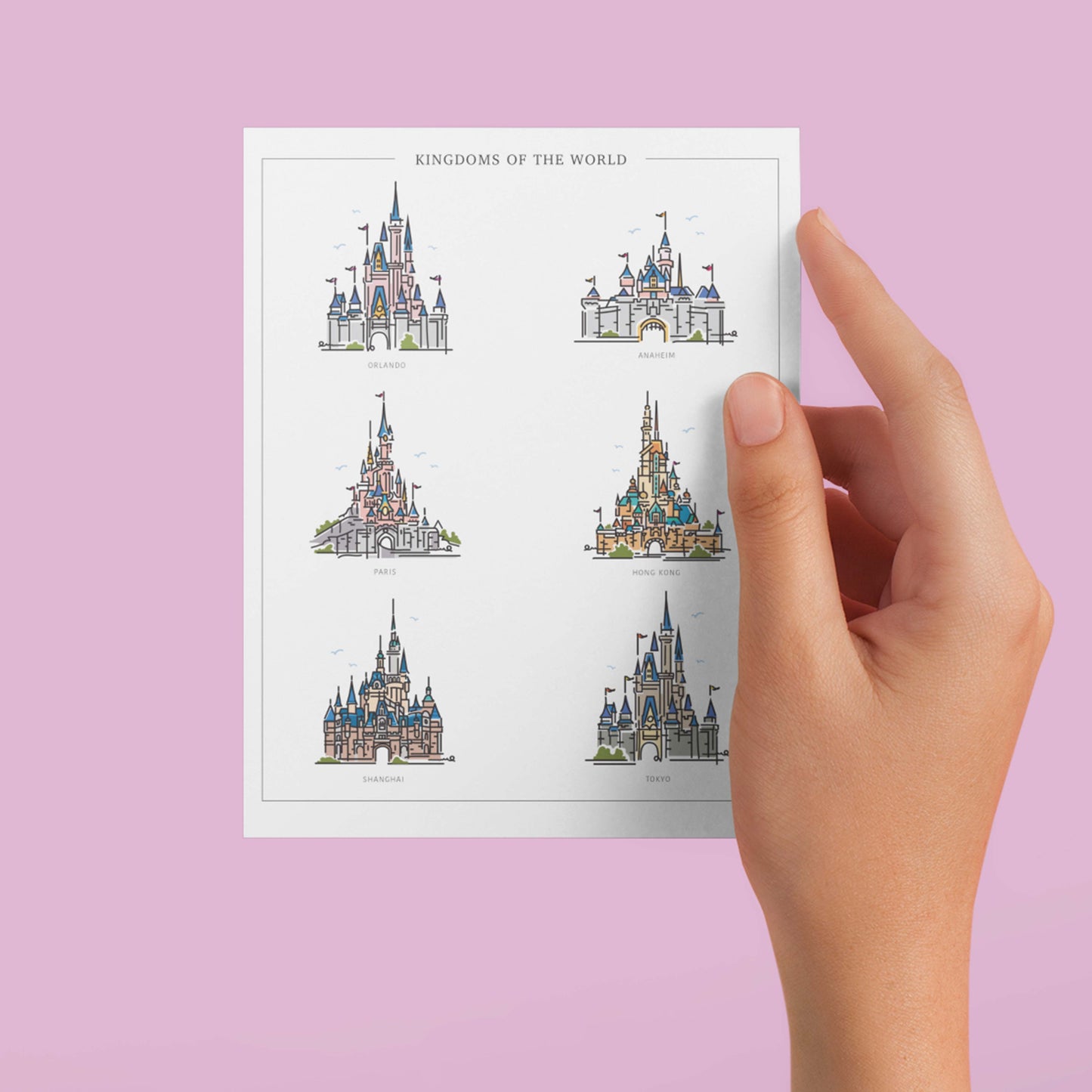 Princess Castle Kingdoms of the World Postcard | 5x7 | Theme Park Series