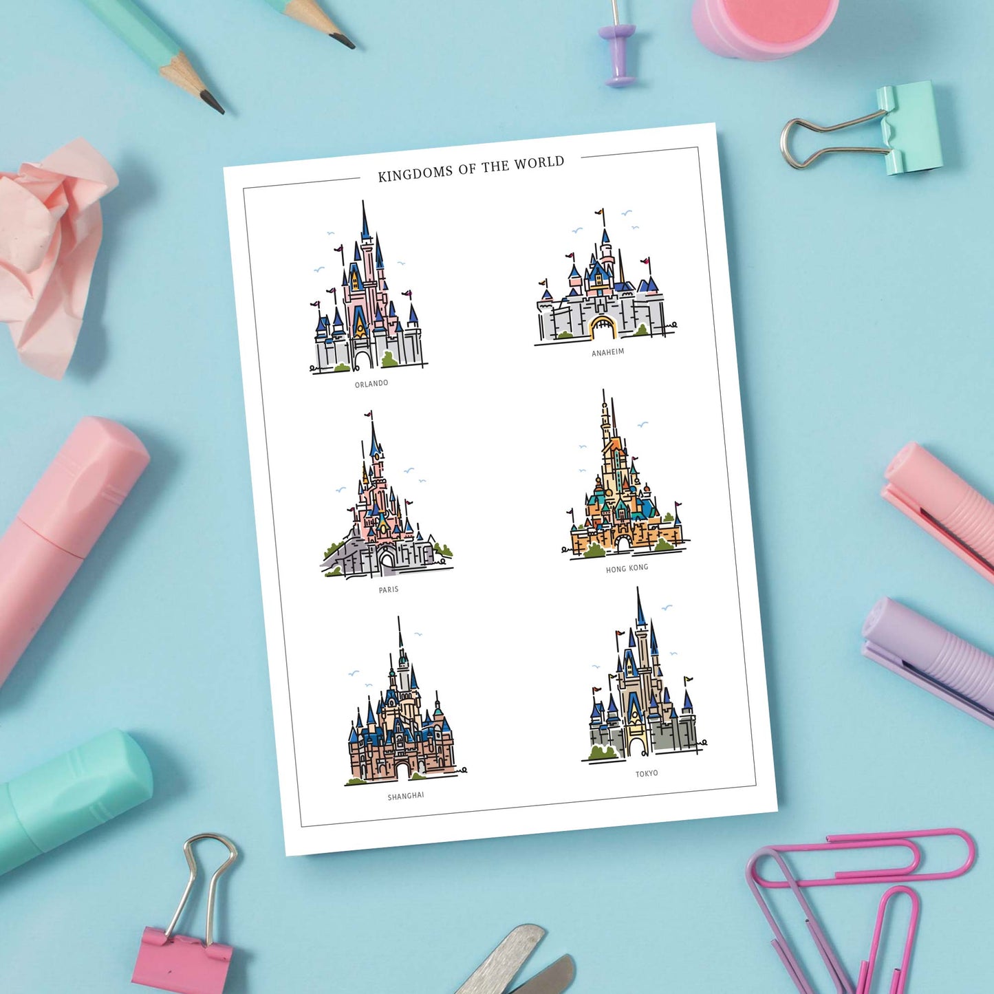 Princess Castle Kingdoms of the World Postcard | 5x7 | Theme Park Series