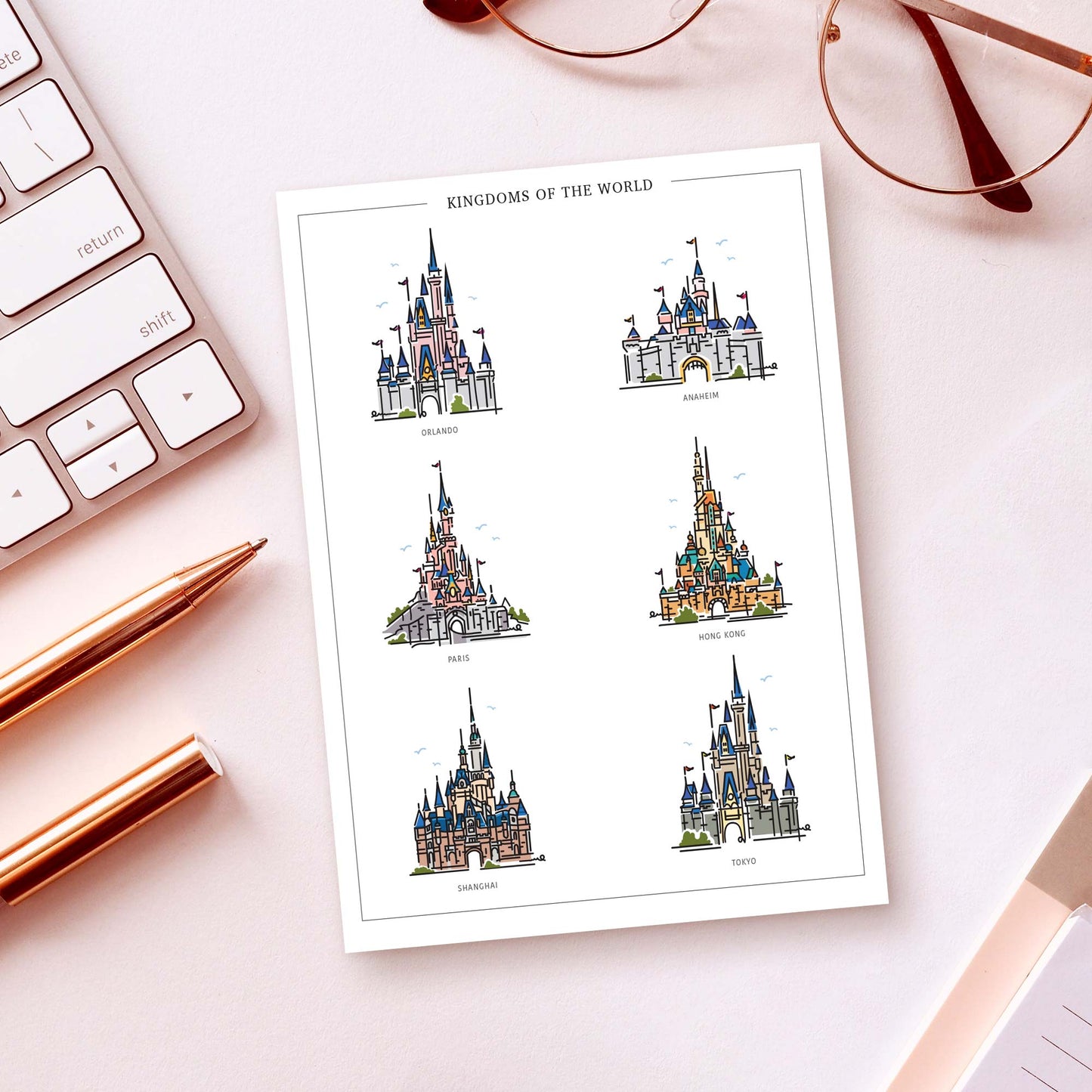 Princess Castle Kingdoms of the World Postcard | 5x7 | Theme Park Series