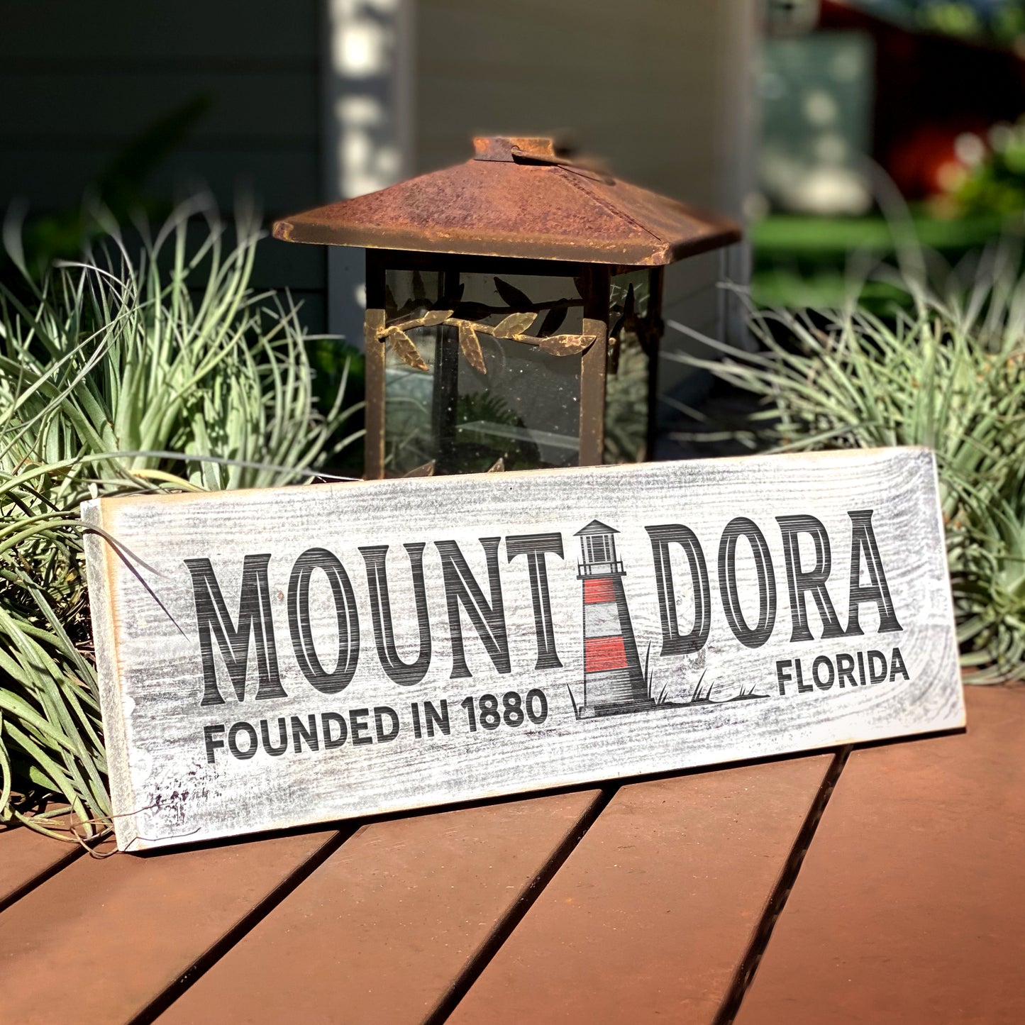 Mount Dora FL - Handcrafted Artisan Wood Sign