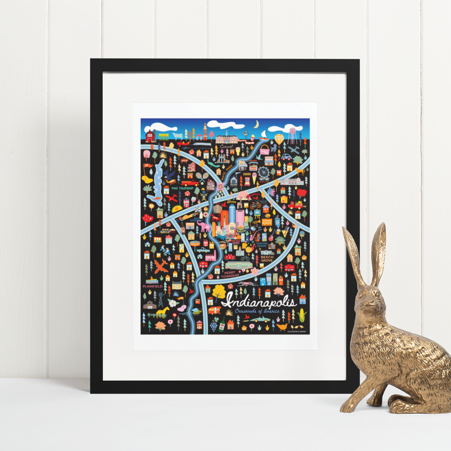 City of Milwaukee Wisconsin | Area Map Art Print - A. B. Newton and Company