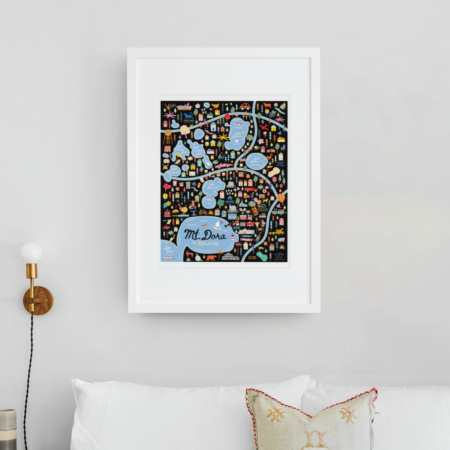City of Mount Dora Florida | Area Map Art Print - A. B. Newton and Company