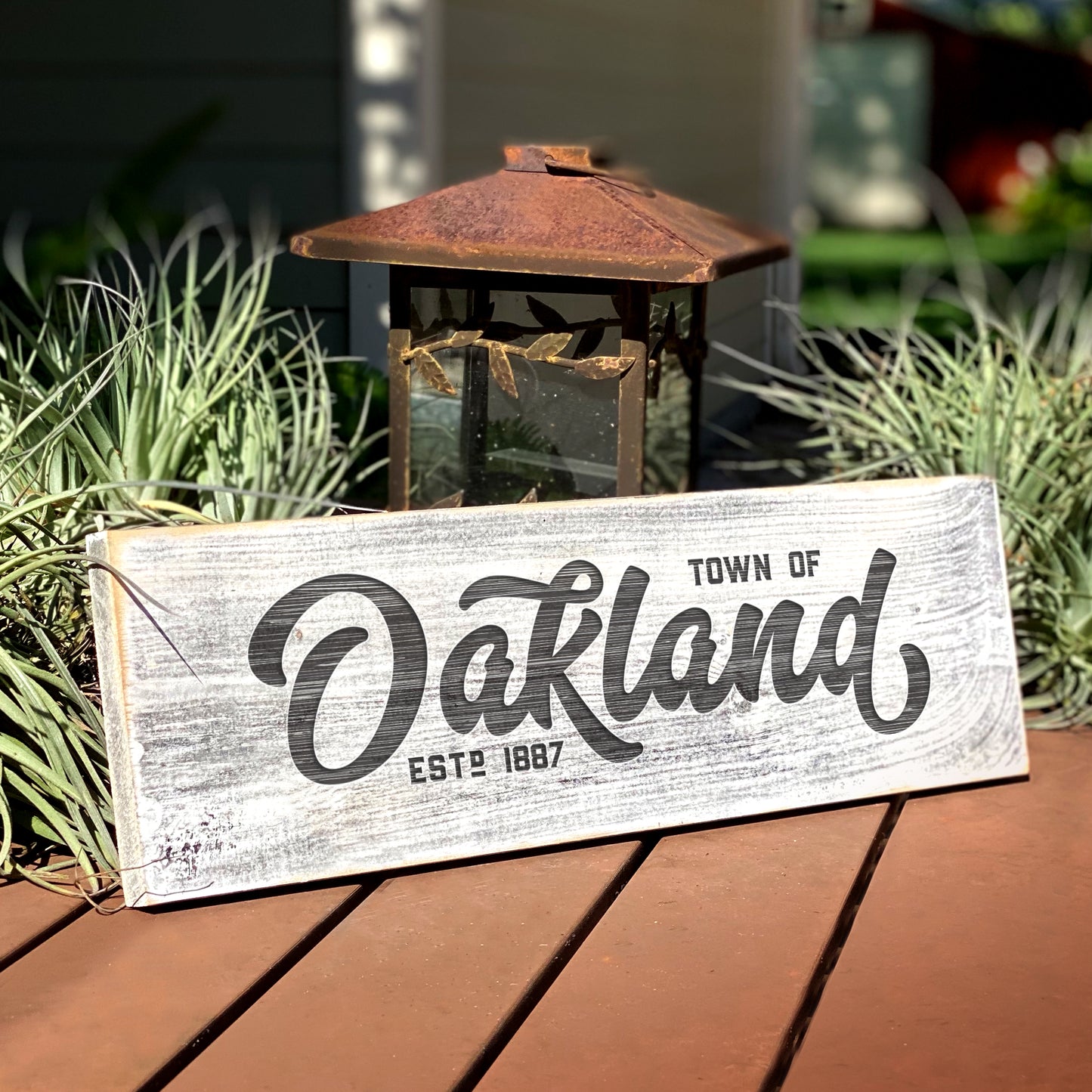 Oakland FL - Handcrafted Artisan Wood Sign - A. B. Newton and Company