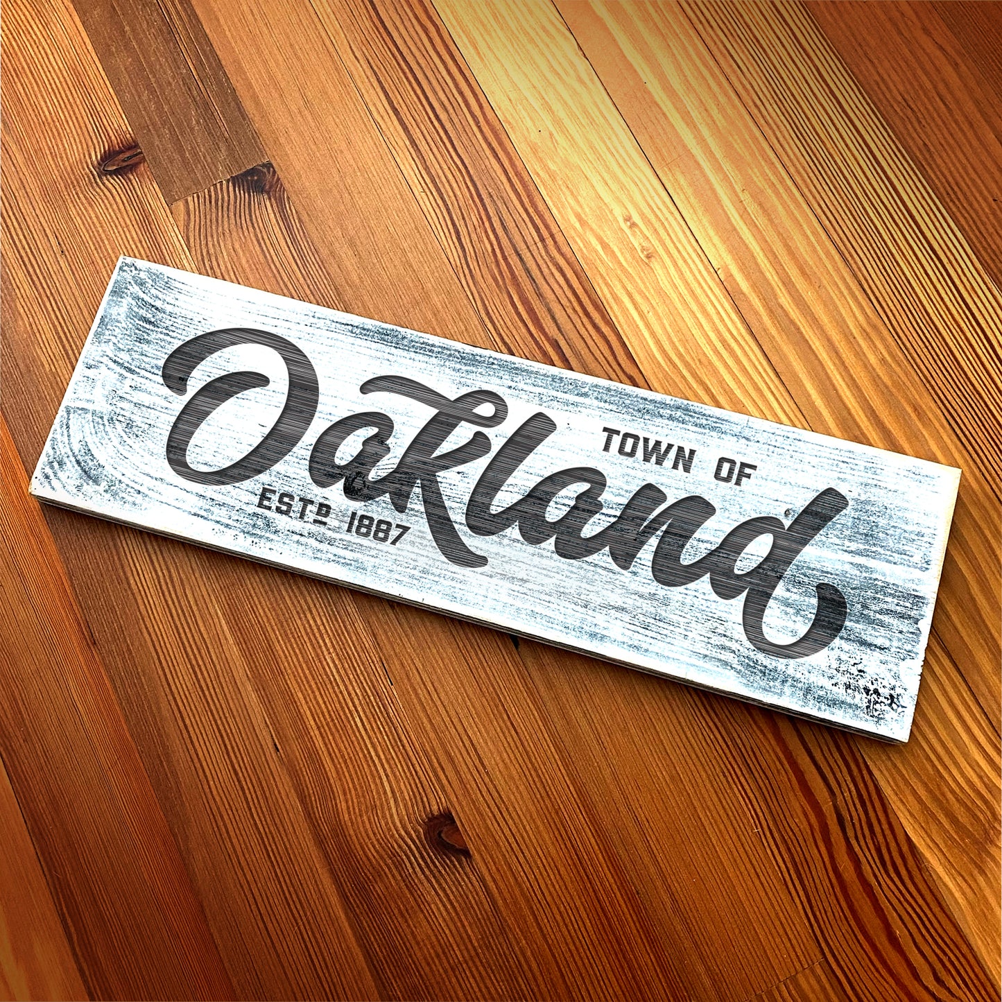 Oakland FL - Handcrafted Artisan Wood Sign - A. B. Newton and Company