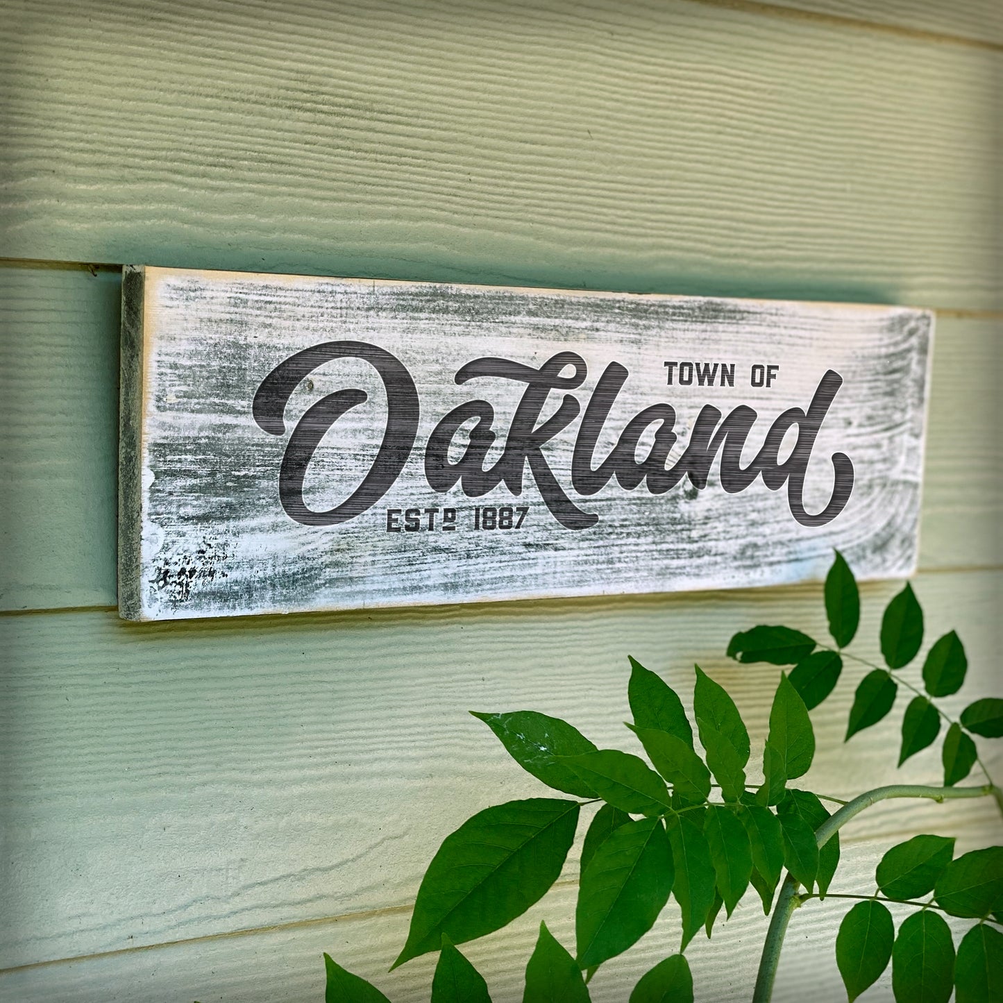Oakland FL - Handcrafted Artisan Wood Sign - A. B. Newton and Company
