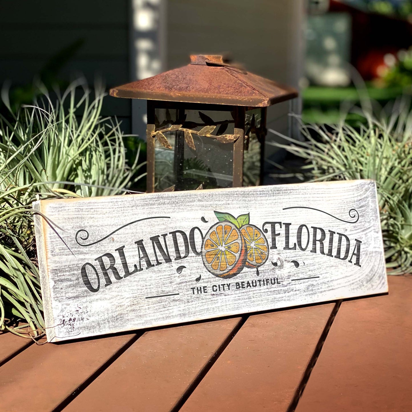Orlando FL - Handcrafted Artisan Wood Sign - A. B. Newton and Company
