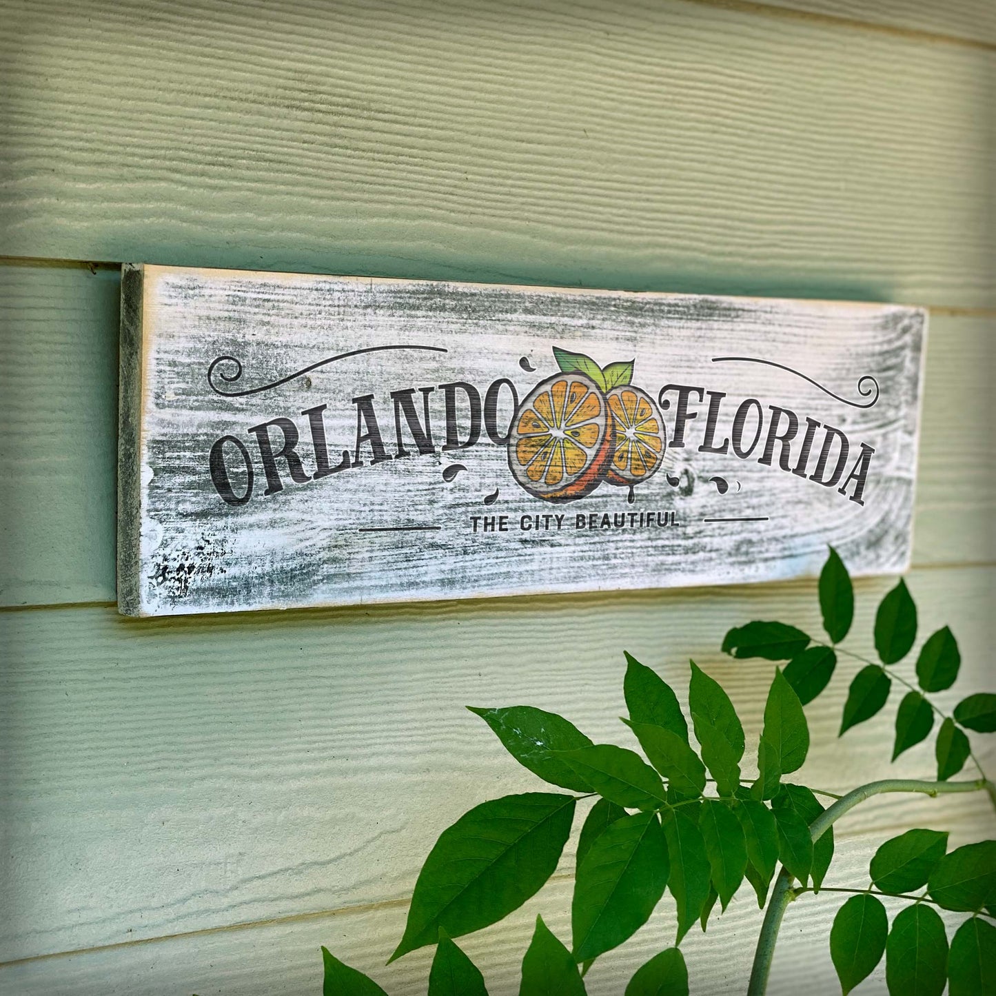 Orlando FL - Handcrafted Artisan Wood Sign - A. B. Newton and Company