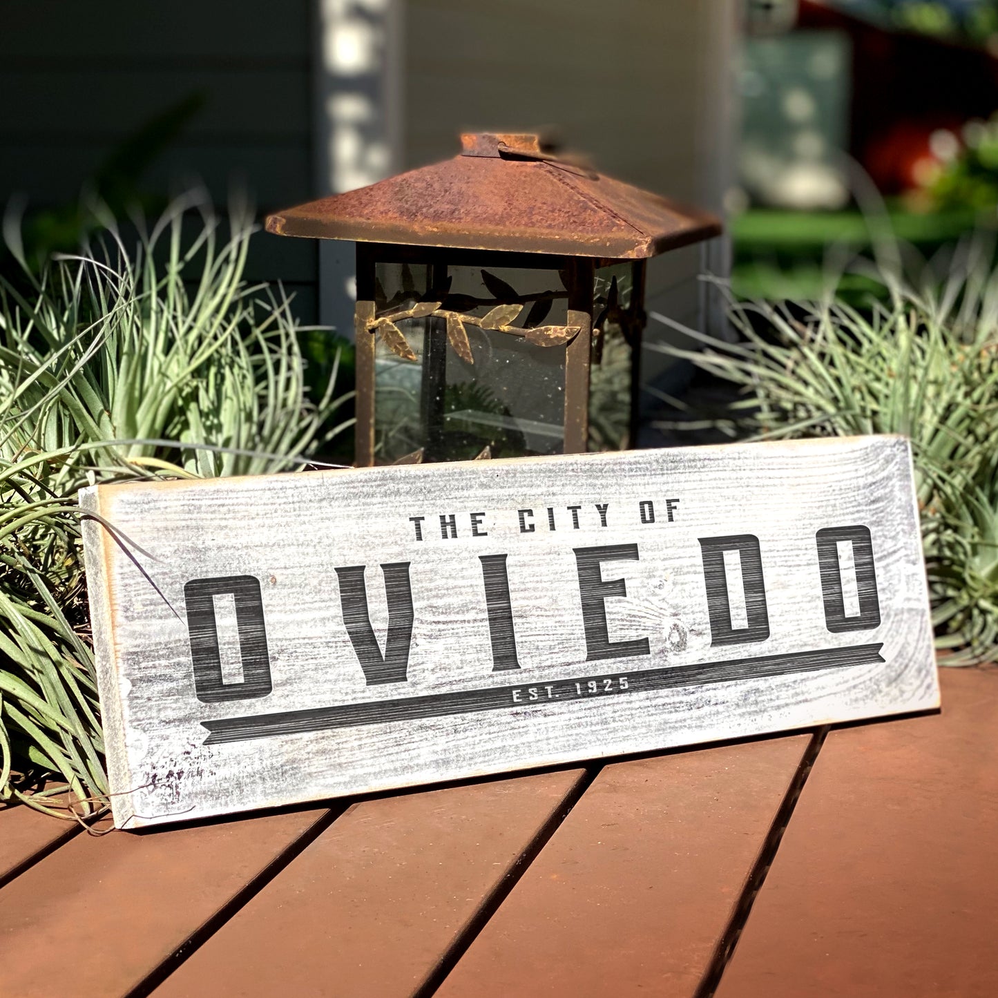 Oviedo FL The City Beautiful - Handcrafted Artisan Wood Sign
