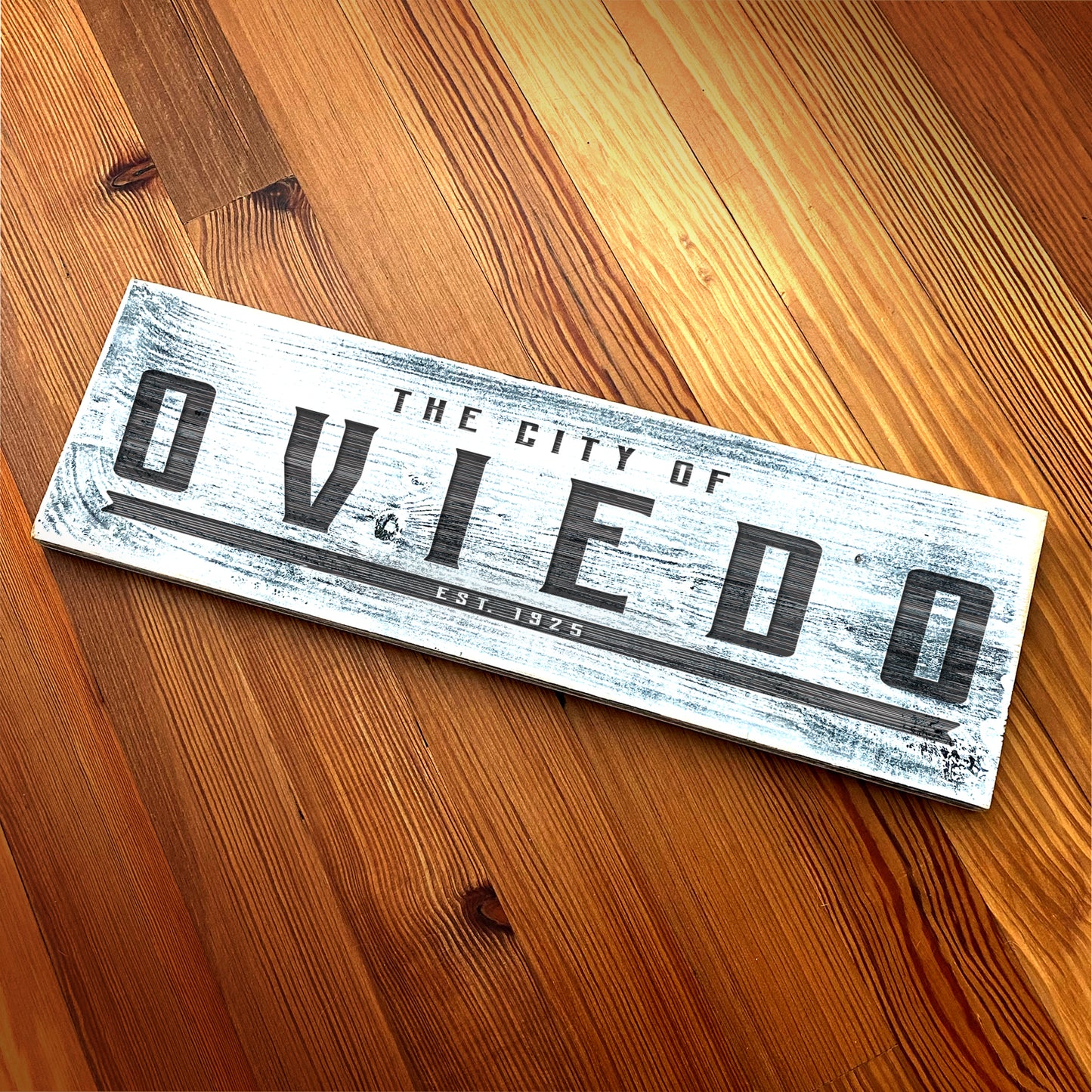 Oviedo FL The City Beautiful - Handcrafted Artisan Wood Sign
