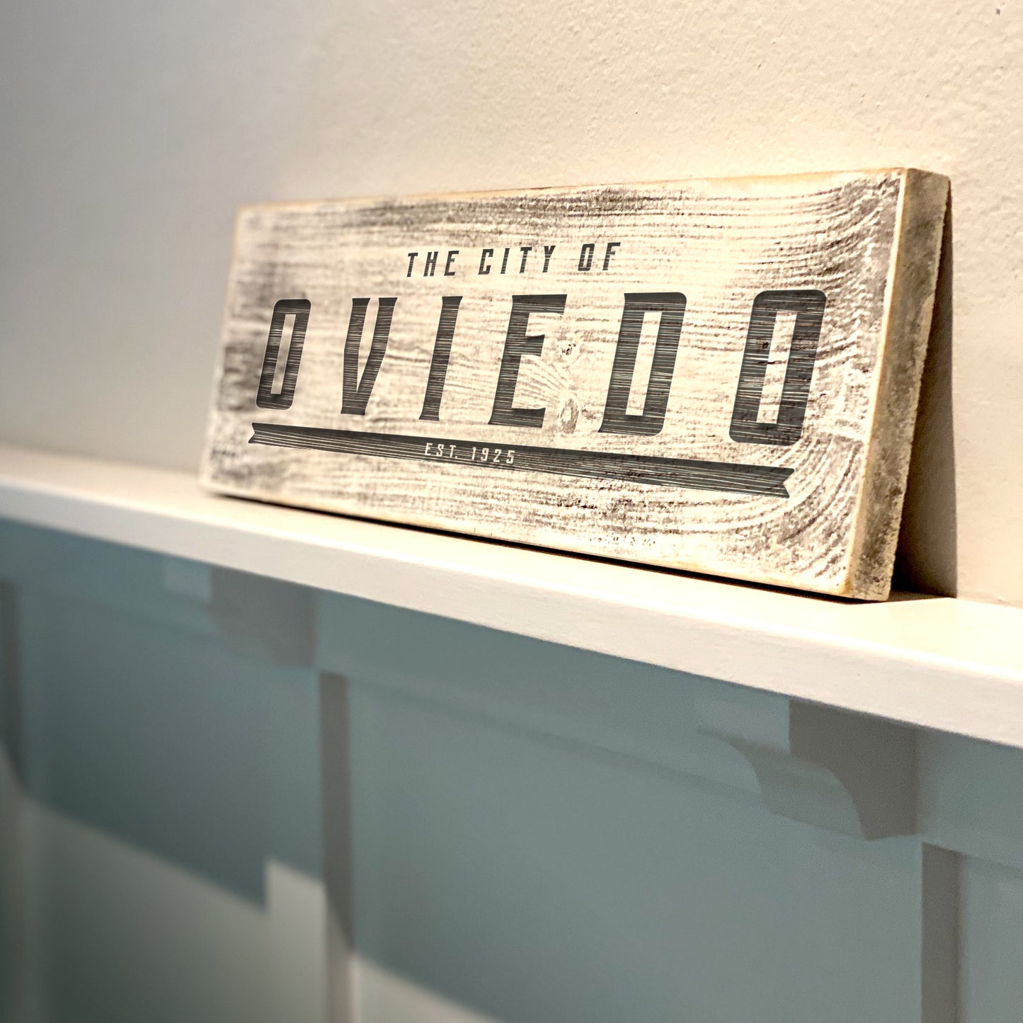 Oviedo FL The City Beautiful - Handcrafted Artisan Wood Sign