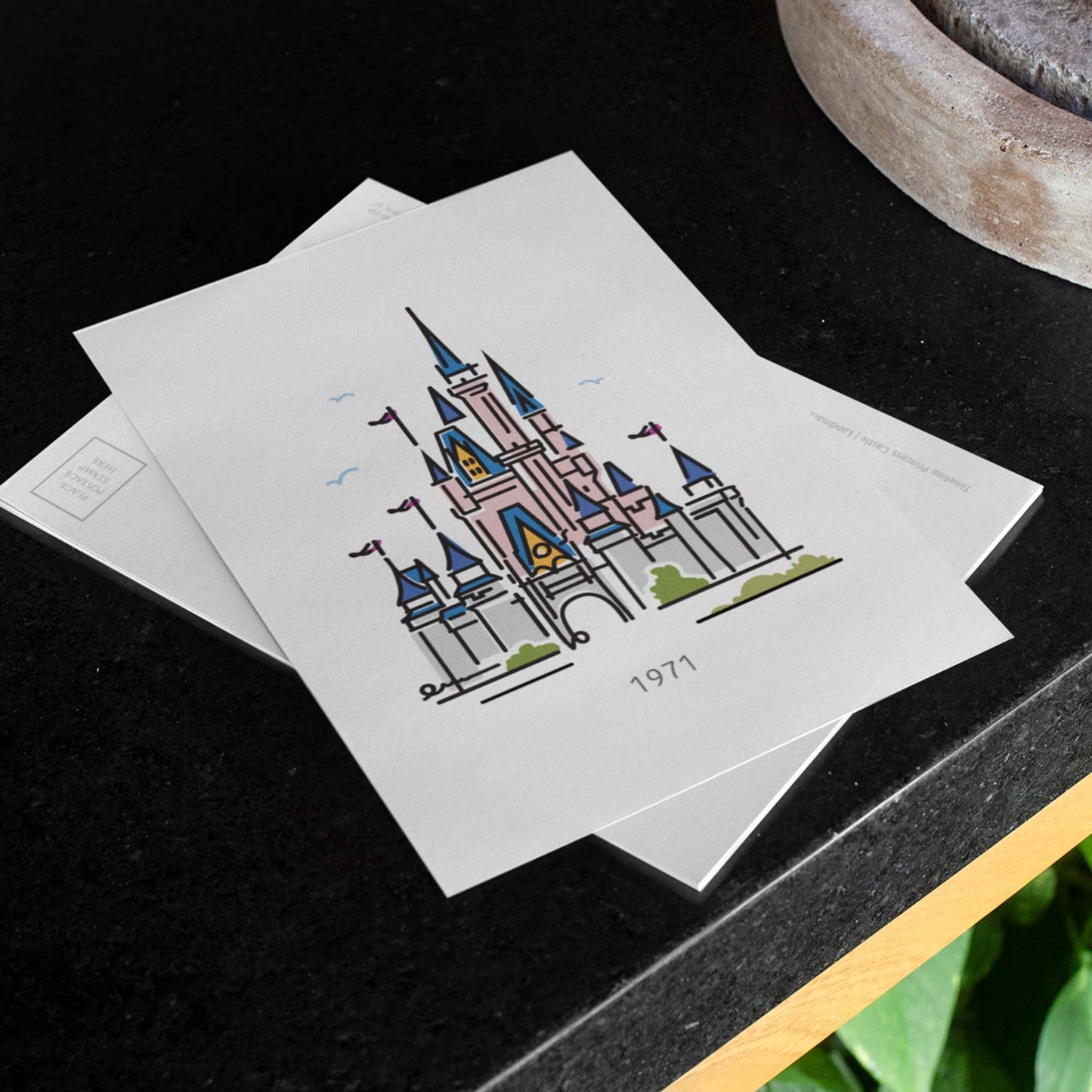 Princess Castle 1971 Postcard | 5x7 | Theme Park Series - A. B. Newton and Company