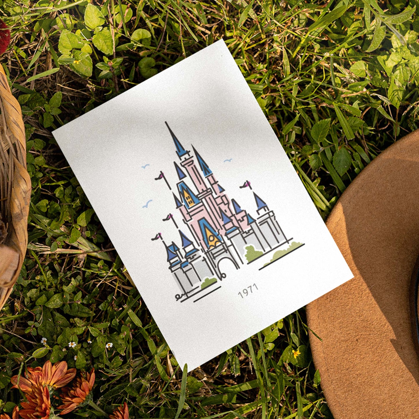 Princess Castle 1971 Postcard | 5x7 | Theme Park Series - A. B. Newton and Company