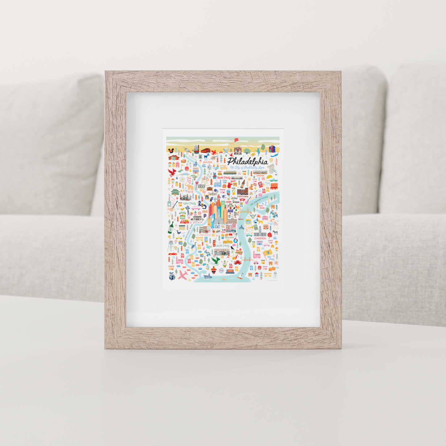 PHILADELPHIA, PA | City Series Map Art Print