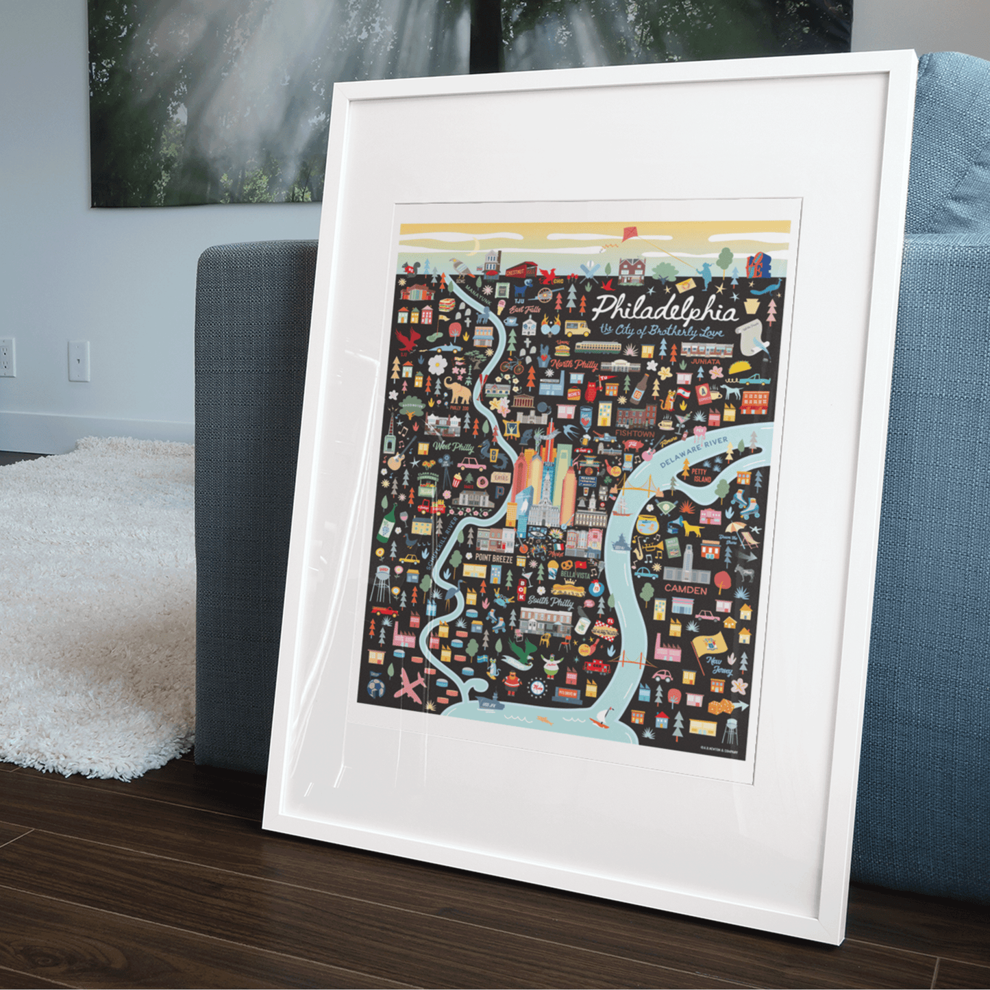 PHILADELPHIA, PA | City Series Map Art Print