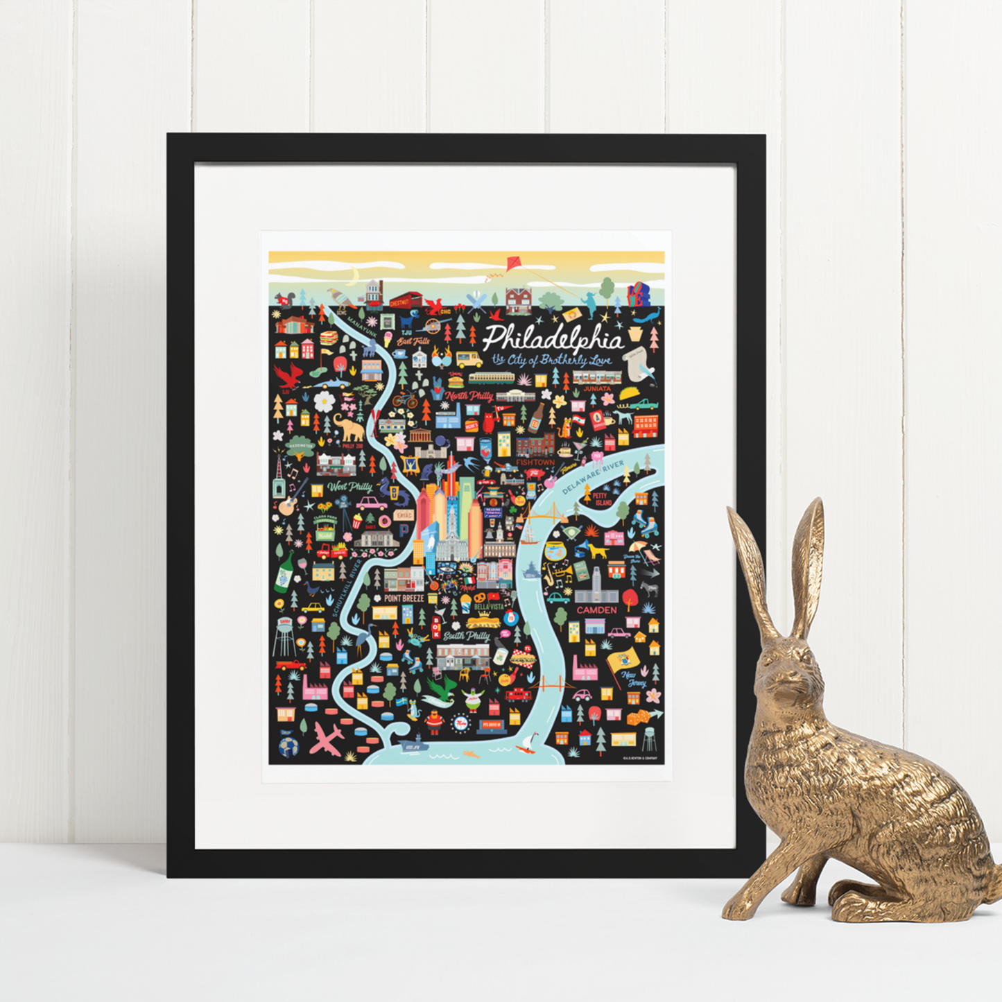 PHILADELPHIA, PA | City Series Map Art Print