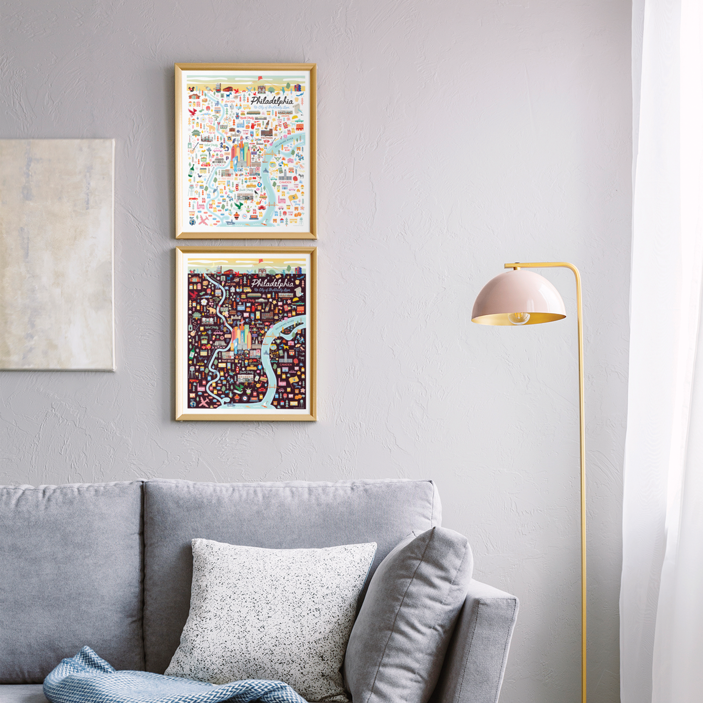 PHILADELPHIA, PA | City Series Map Art Print