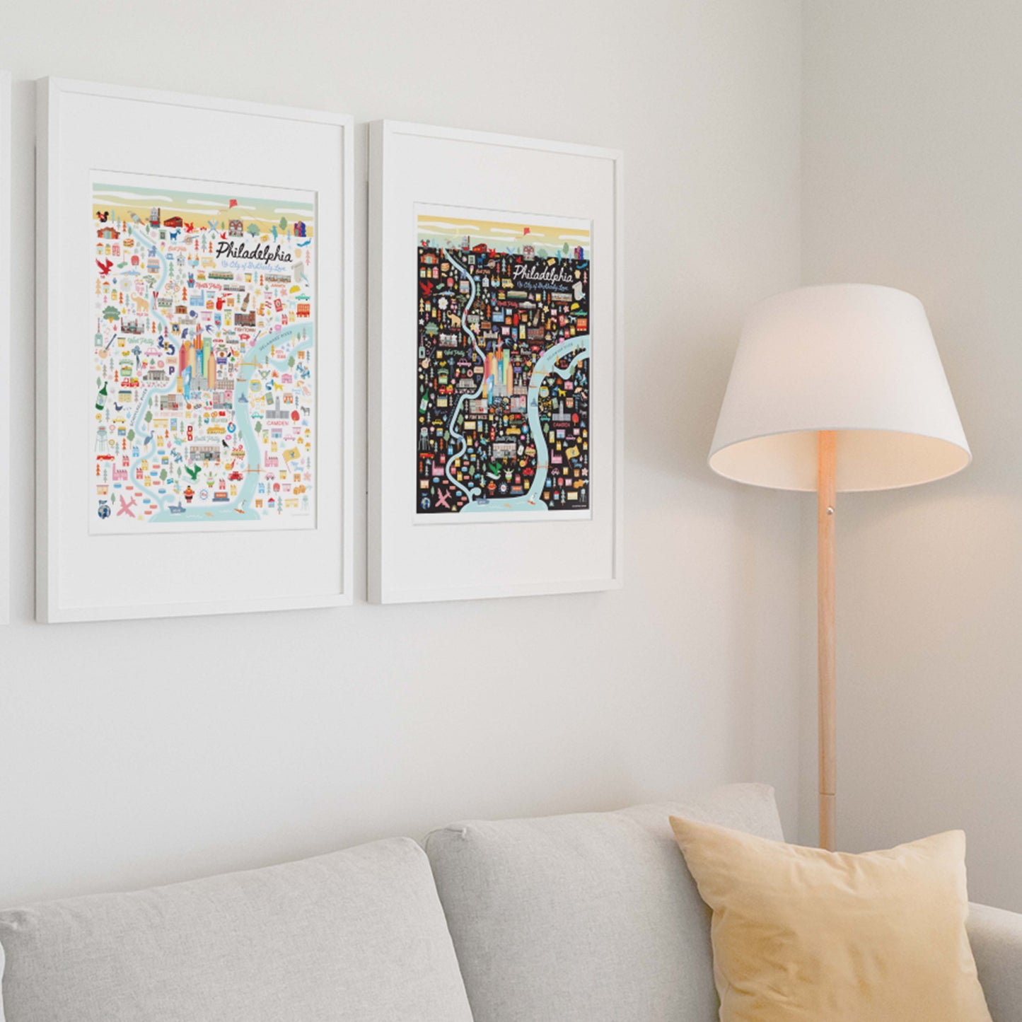 PHILADELPHIA, PA | City Series Map Art Print