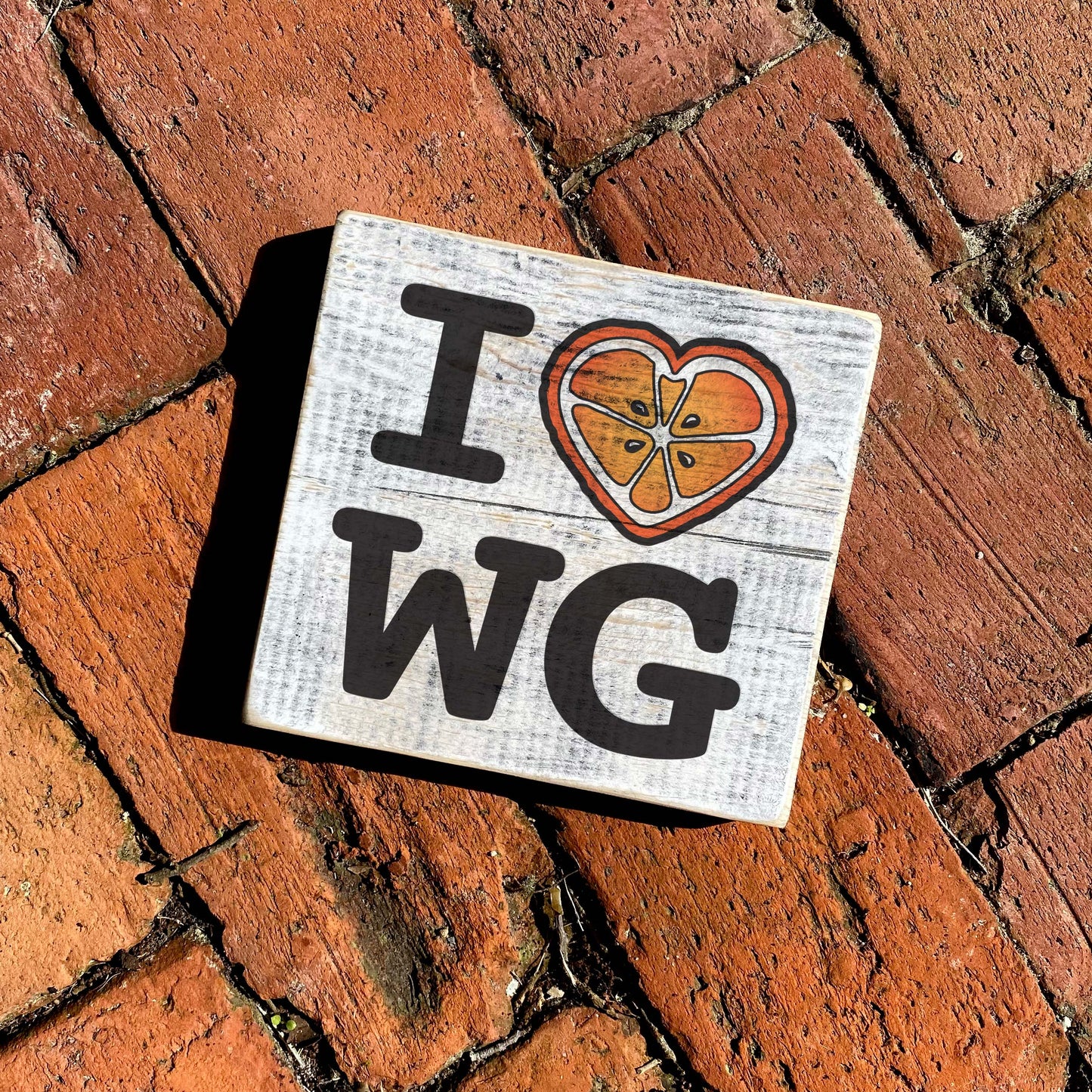 I Heart Winter Garden - Handcrafted Artisan Wood Sign 5.5" x 5.5"