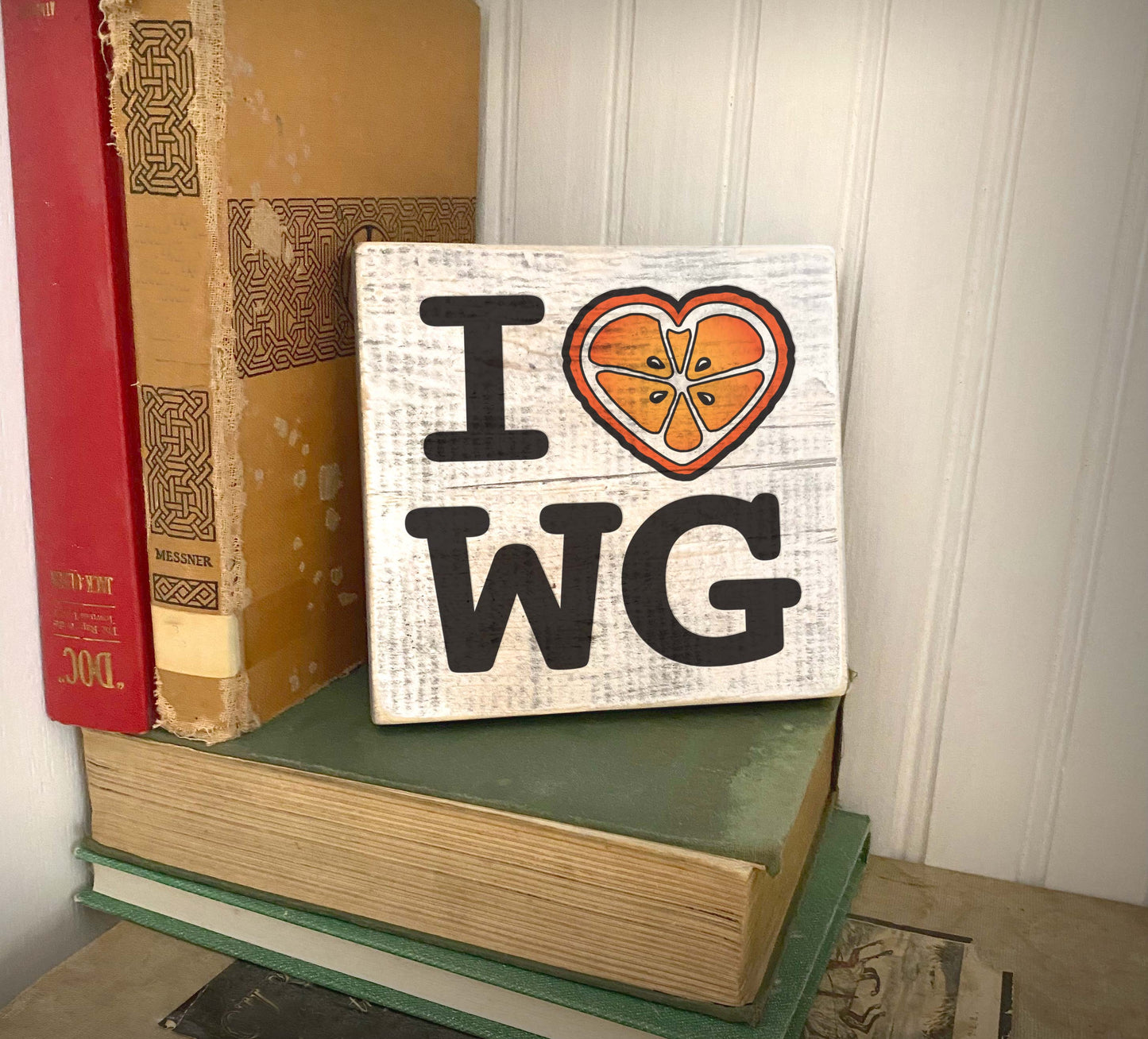 I Heart Winter Garden - Handcrafted Artisan Wood Sign 5.5" x 5.5"