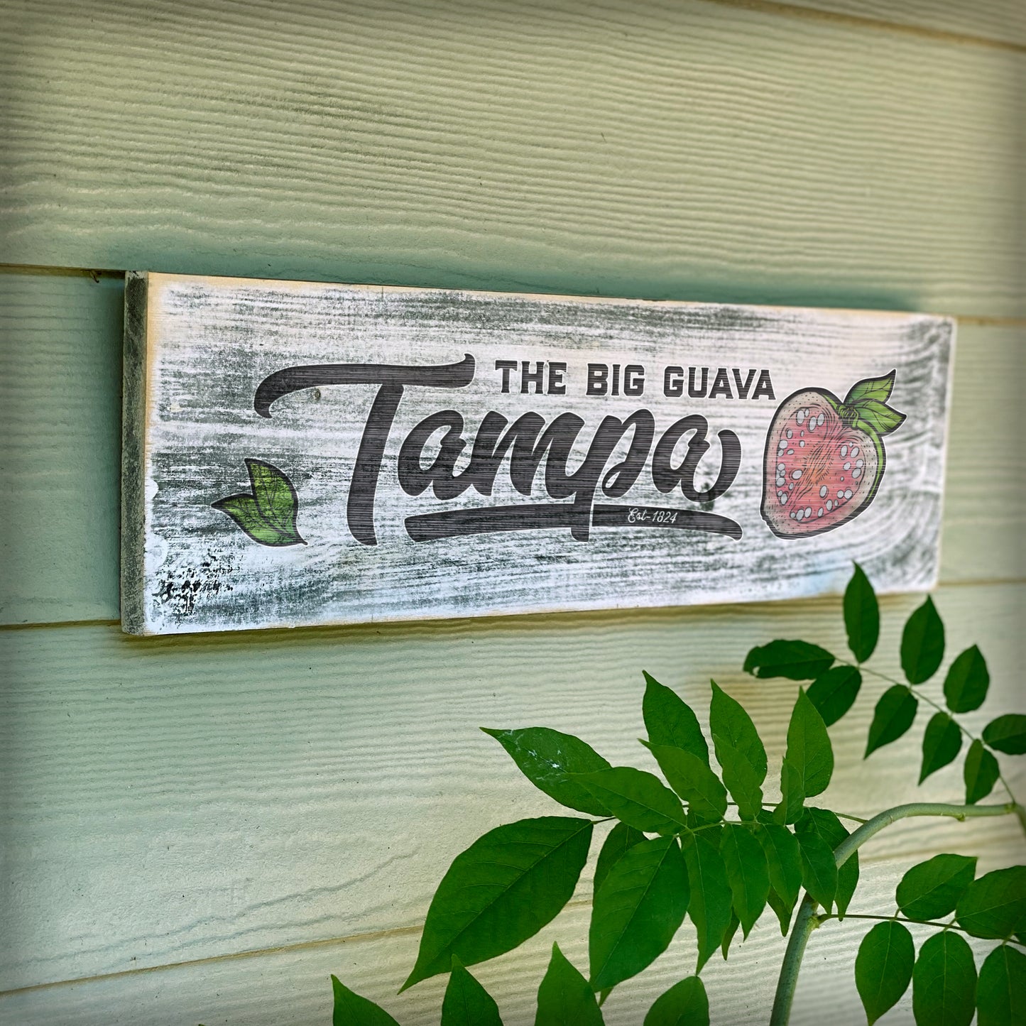 Tampa FL The Big Guava - Handcrafted Artisan Wood Sign