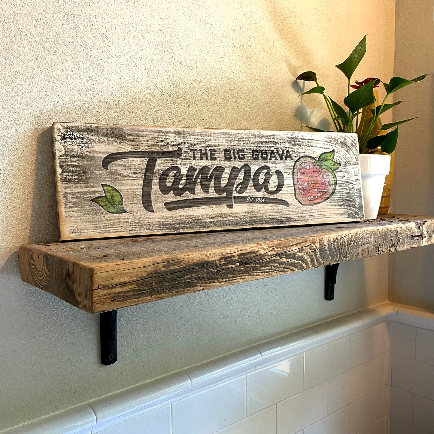 Tampa FL The Big Guava - Handcrafted Artisan Wood Sign