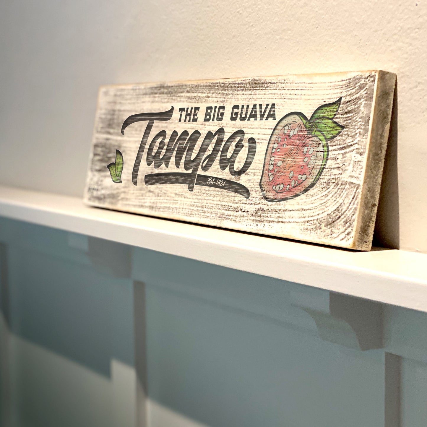 Tampa FL The Big Guava - Handcrafted Artisan Wood Sign - A. B. Newton and Company