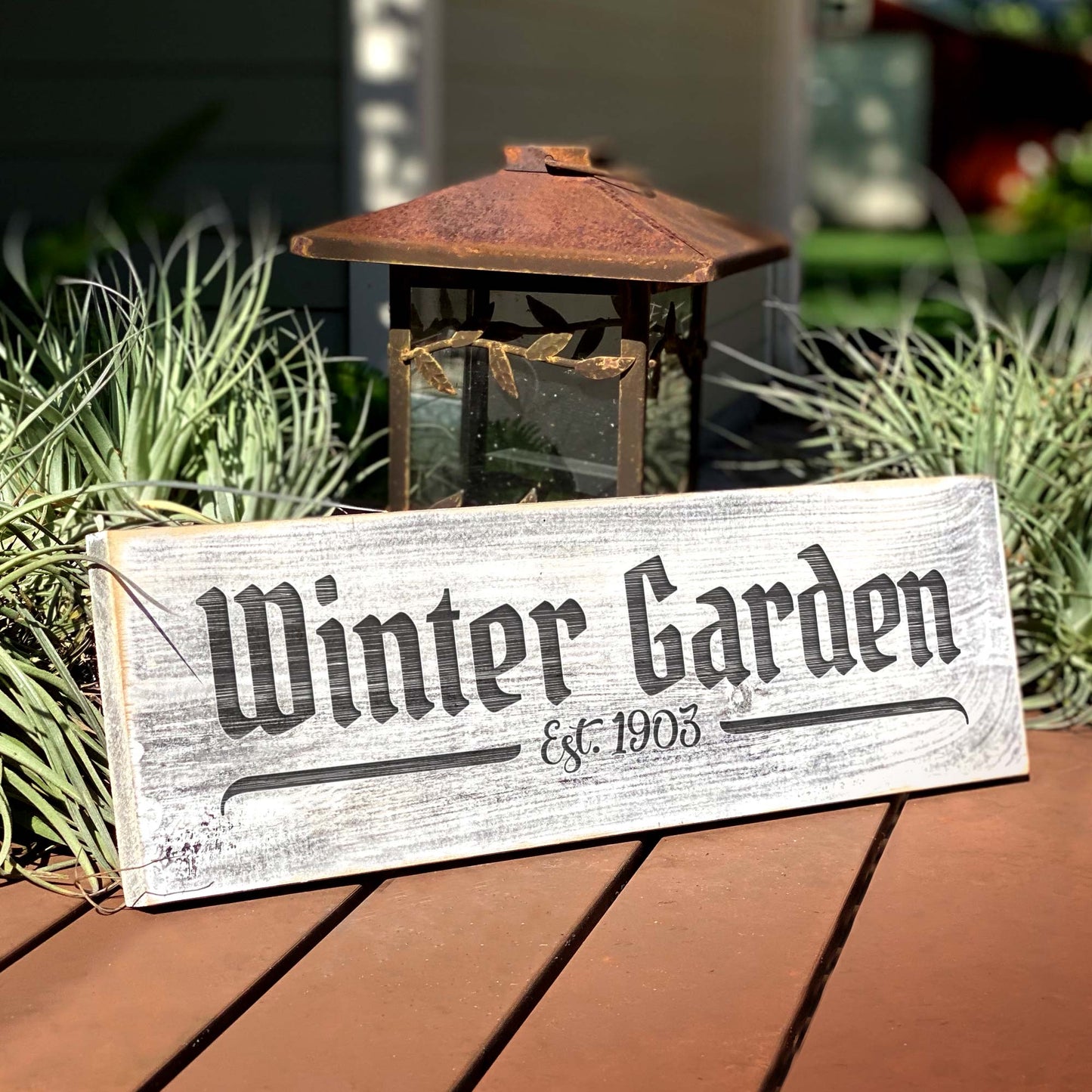 Winter Garden EST.1903 - Handcrafted Artisan Wood signs - A. B. Newton and Company