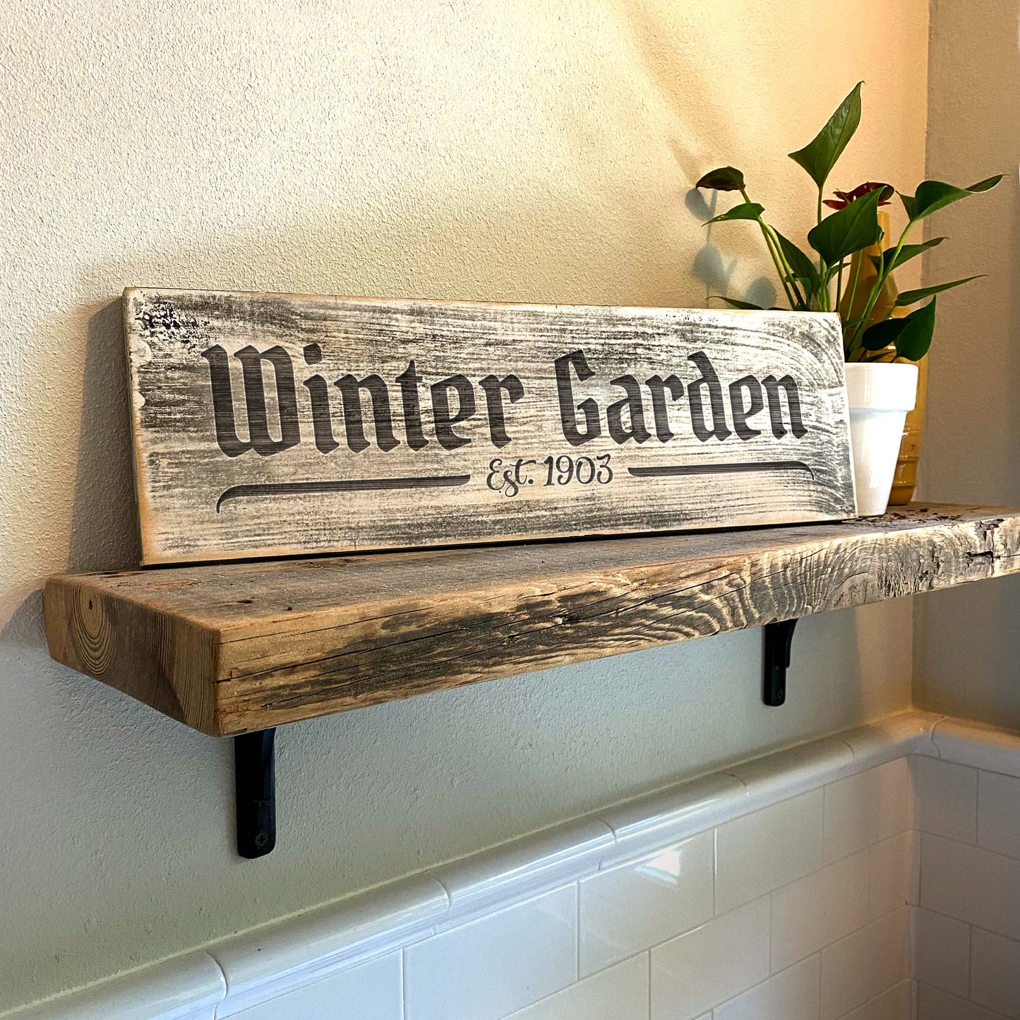 Winter Garden EST.1903 - Handcrafted Artisan Wood signs - A. B. Newton and Company