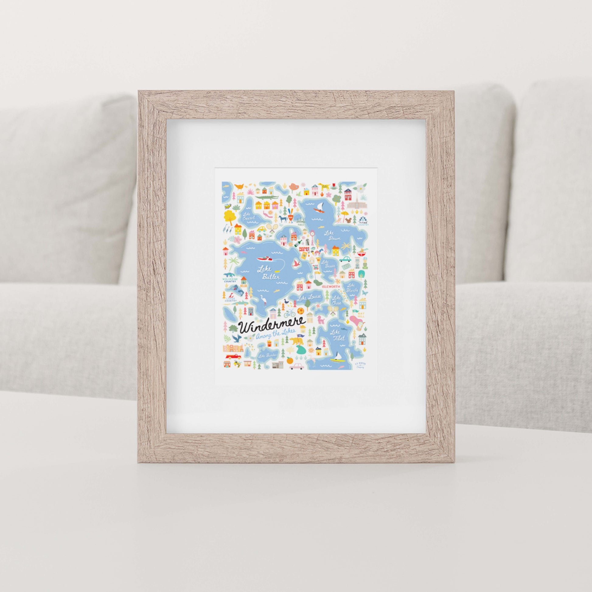WINDERMERE, FL | City Series Map Art Print - A. B. Newton and Company