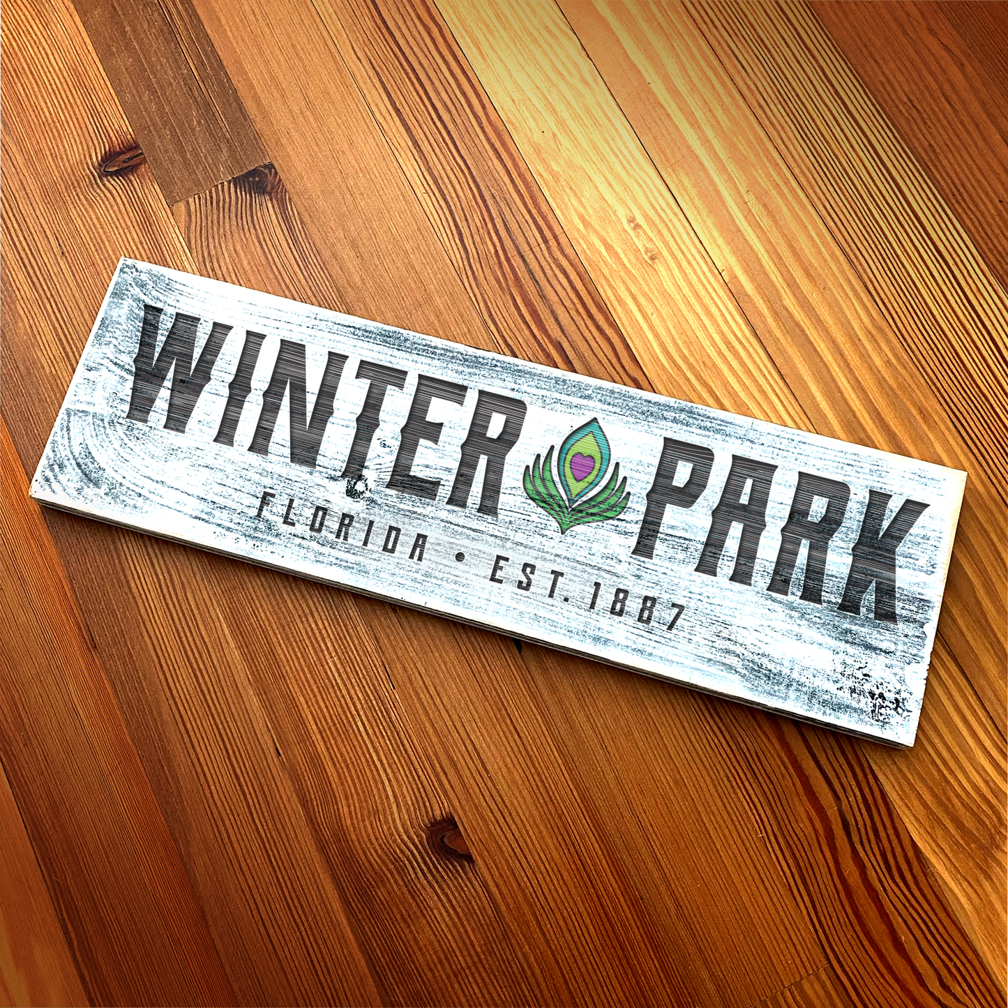 Winter Park FL EST. 1887 - Handcrafted Artisan Wood Sign - A. B. Newton and Company