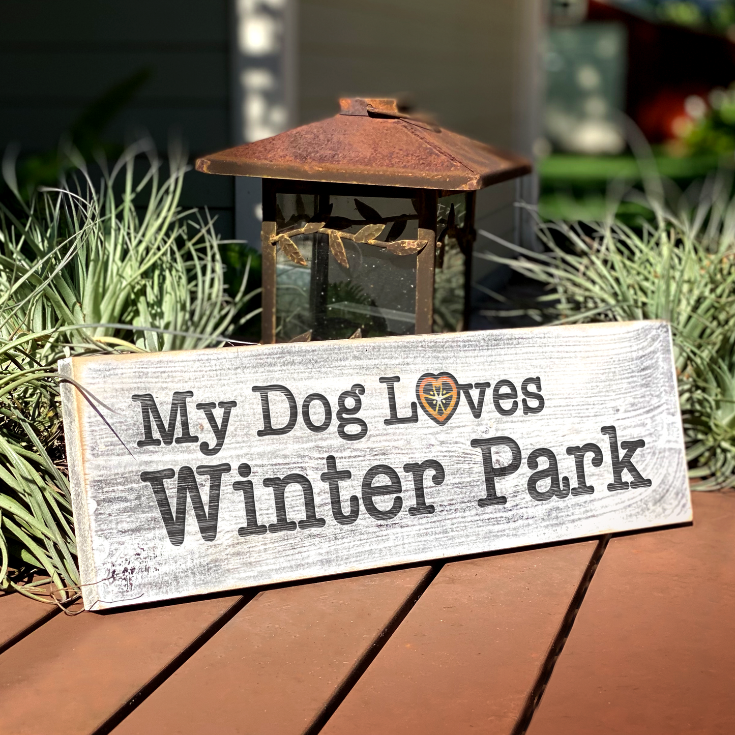 My Dog Loves Winter Park - Handcrafted Artisan Wood Sign