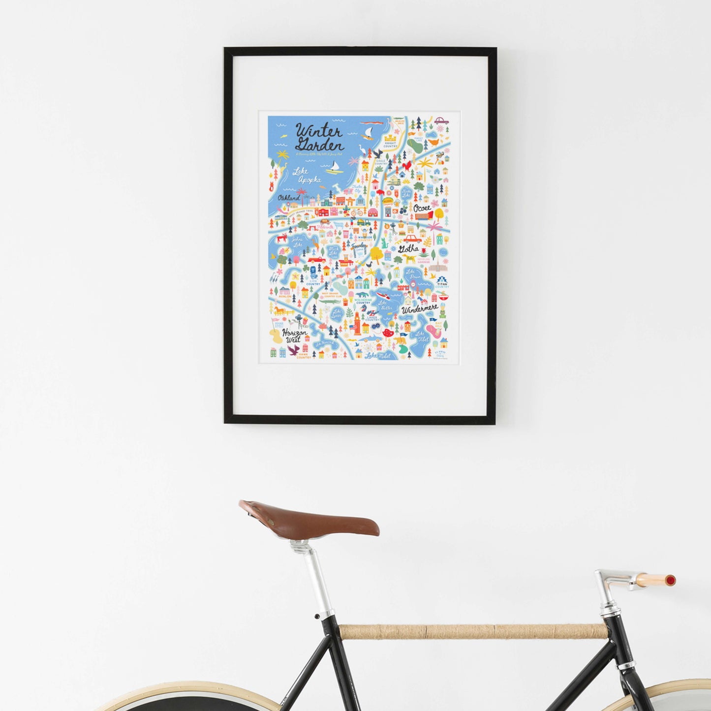 West Orange County Florida | Area Map Art Print - A. B. Newton and Company
