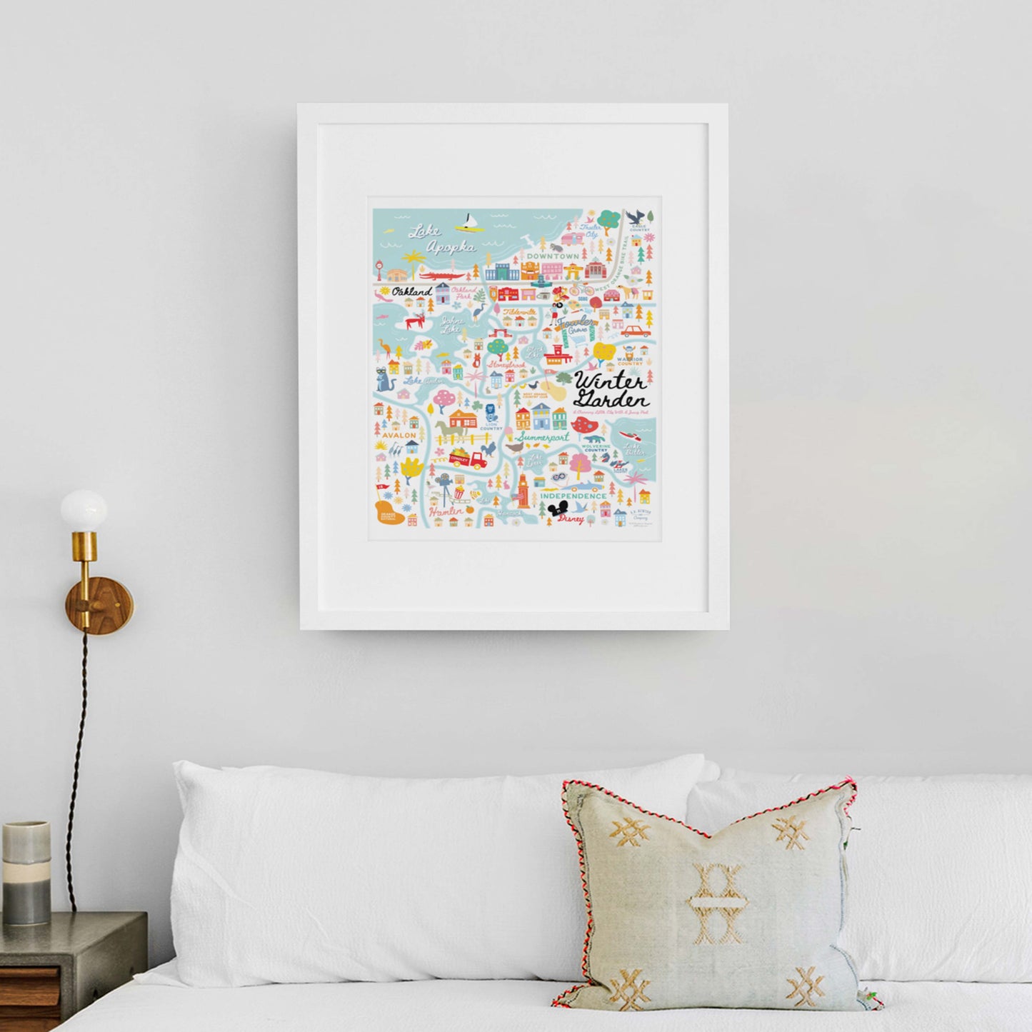 City of Winter Garden Florida | Area Map Art Print - A. B. Newton and Company