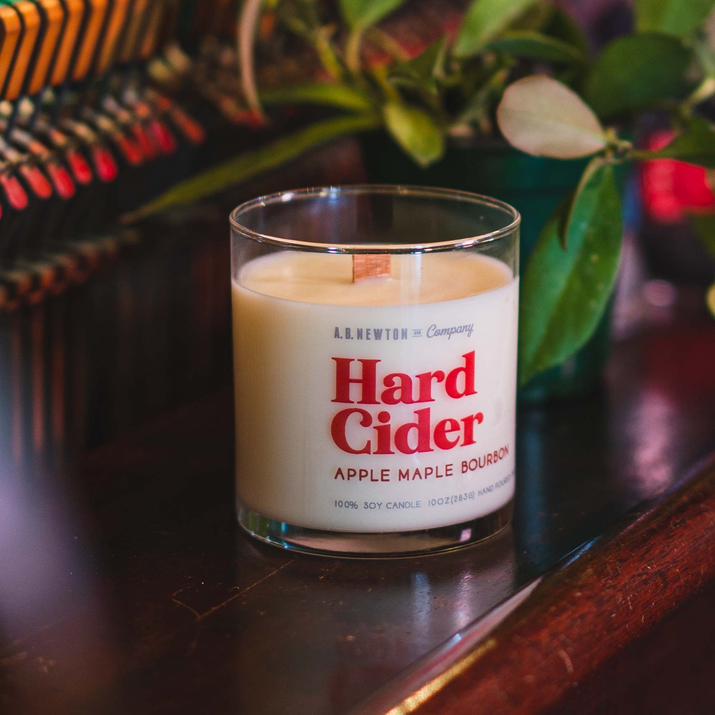 Hard Cider Apple Maple Bourbon Scented Soy Candle Hand Poured Small Batch