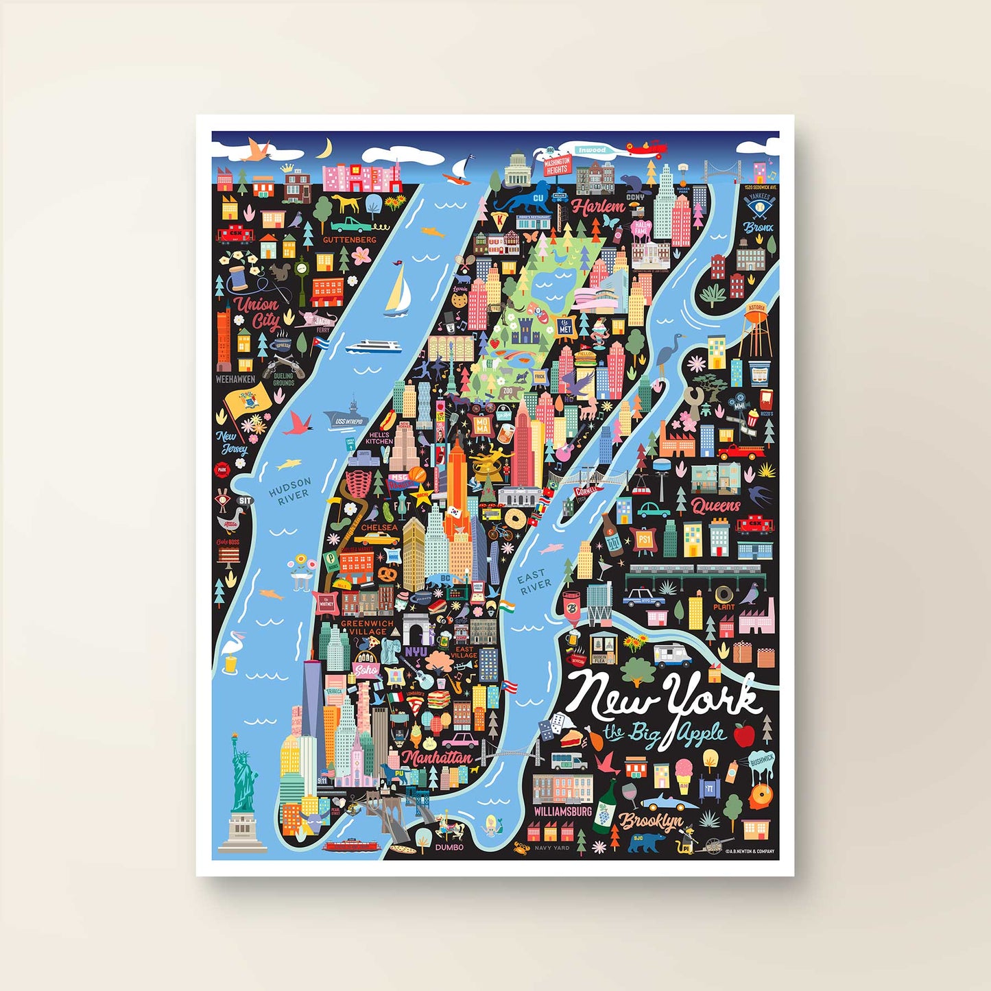 NEW YORK CITY, NY | New York | City Series Map Art Print - A. B. Newton and Company