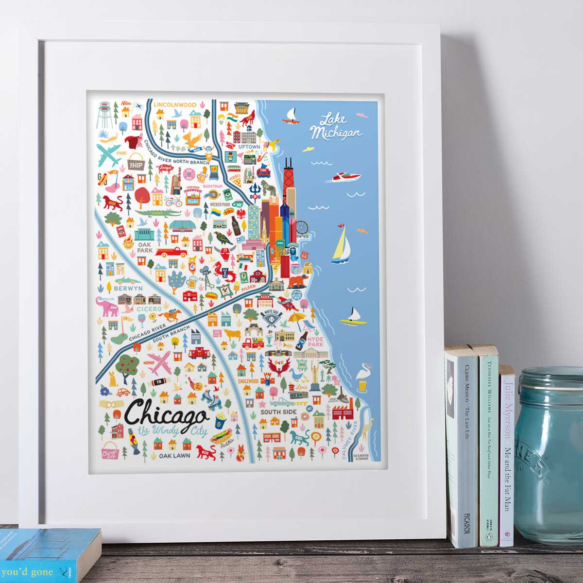 City of Chicago Illinois | Area Map Art Print - A. B. Newton and Company