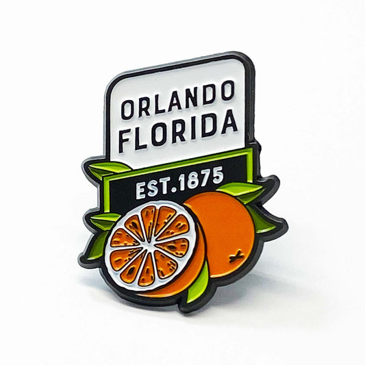 Orlando Florida Orange | Collectible Enamel Pins - A. B. Newton and Company