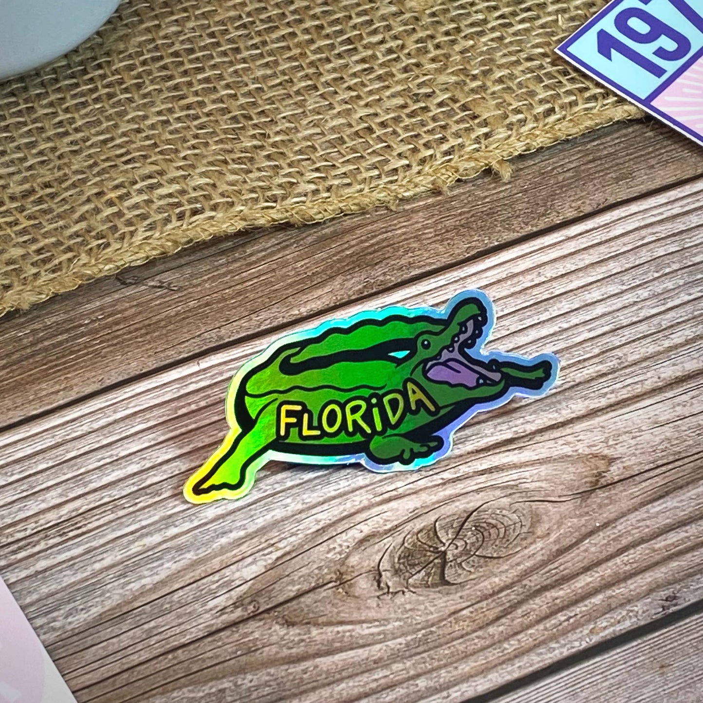 Holographic Florida Gator | A Florida Inspired Sticker - A. B. Newton and Company