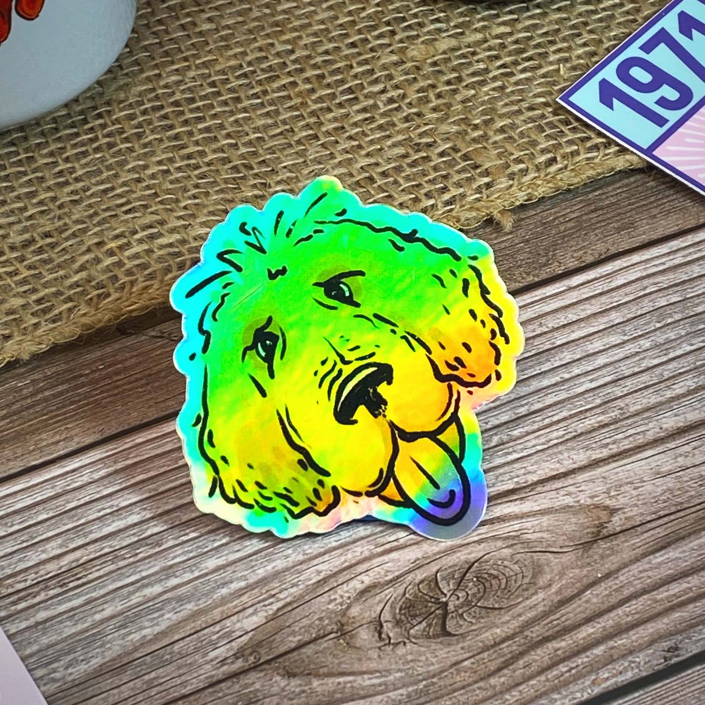 Holographic Golden Doodle | A Dog Inspired Sticker