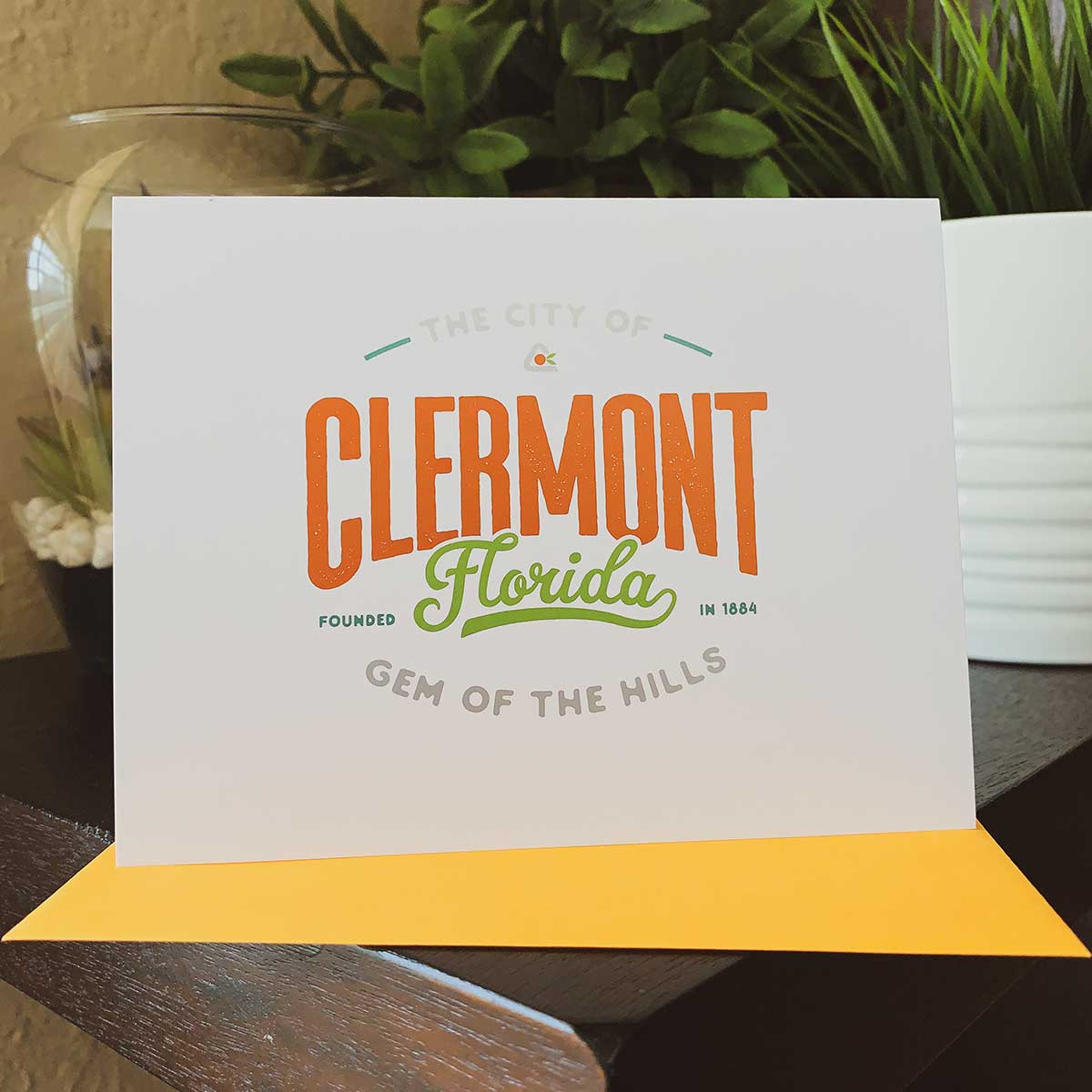 City of Clermont Florida Gem of the Hills Greeting Card - A. B. Newton and Company