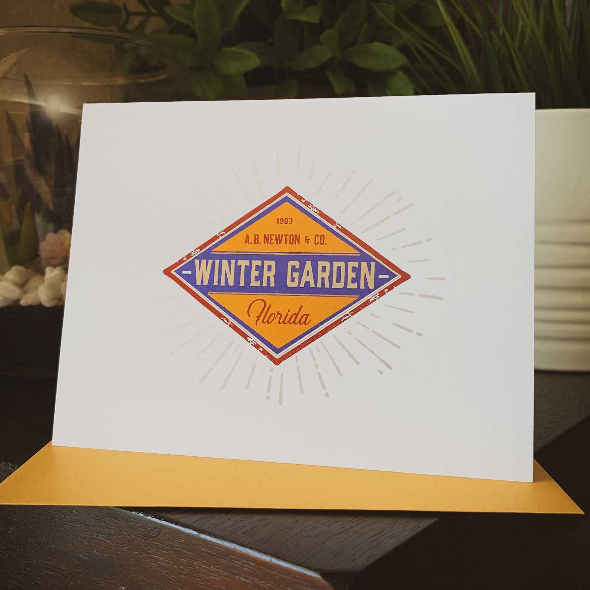 Winter Garden Florida Diamond Greeting Card - A. B. Newton and Company