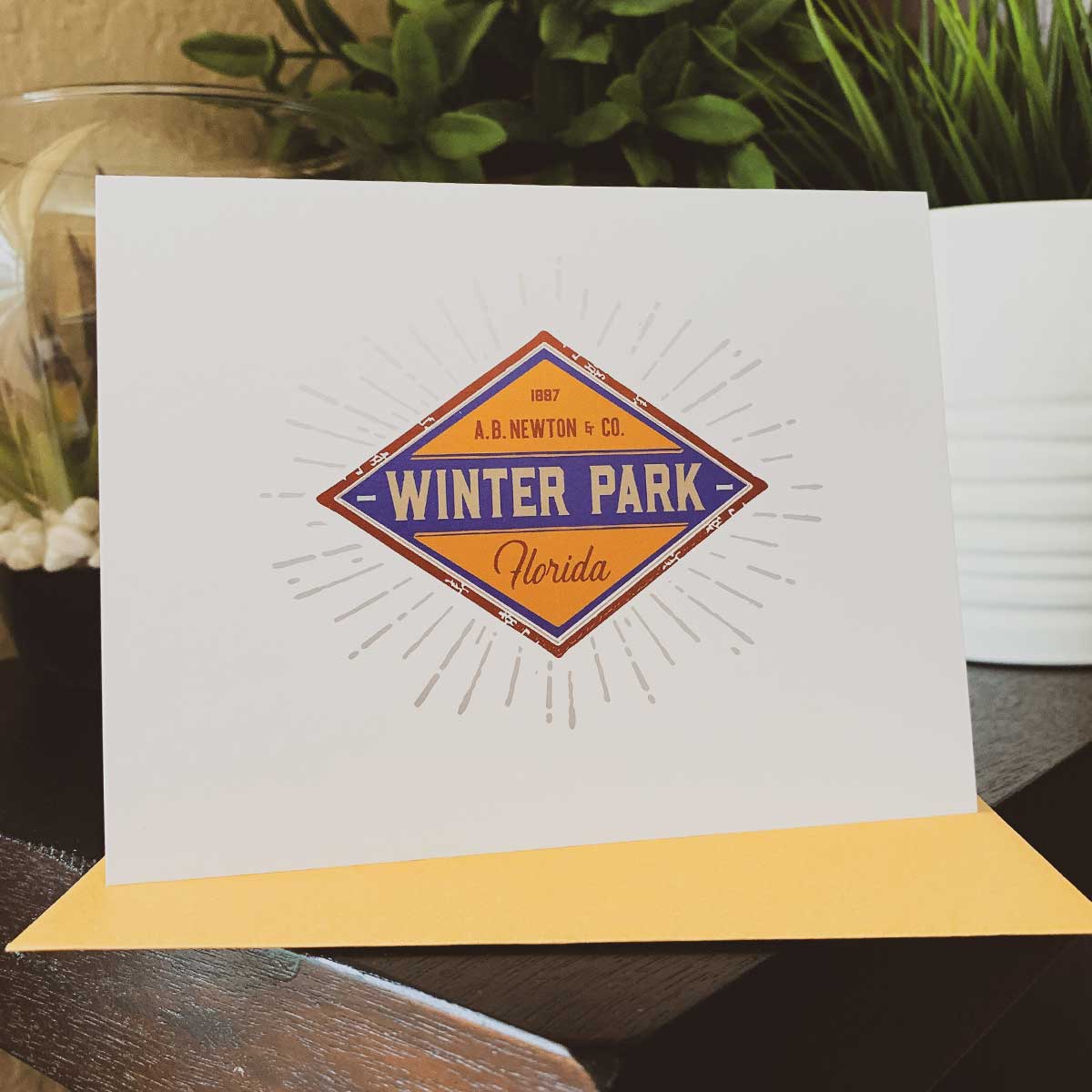 Winter Park Diamond Greeting Card - A. B. Newton and Company