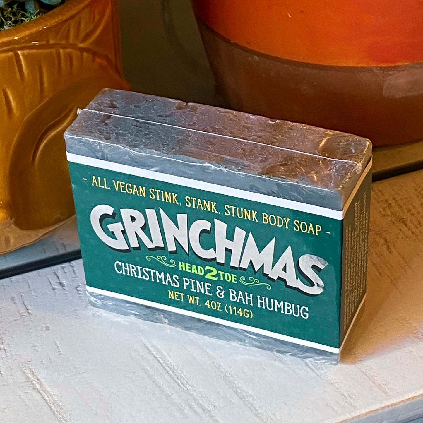 Grinchmas Vegan Solid Shampoo Camping Soap Bar | Handmade Premium Vegan Soap