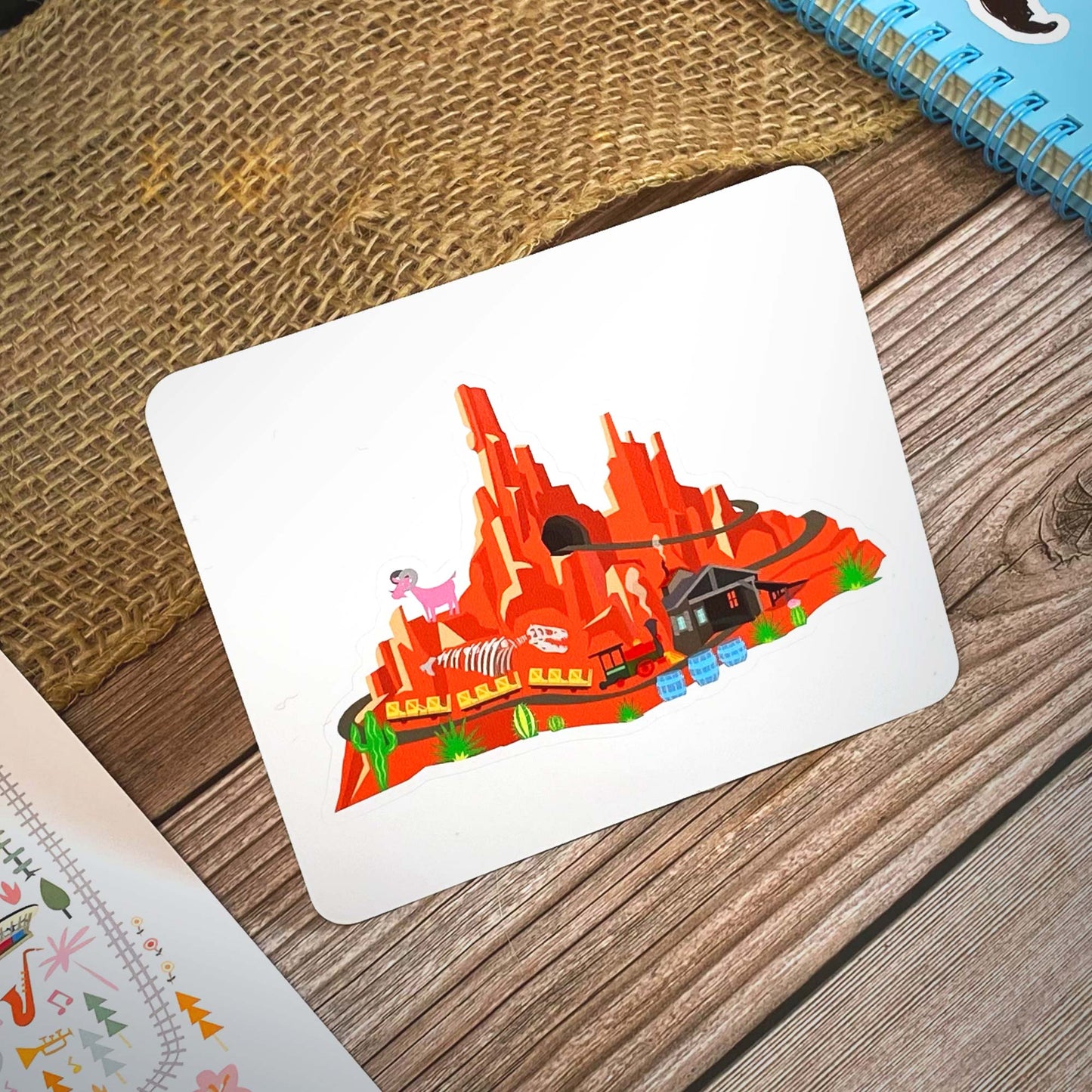 Thunder Mountain Kiss Cut Sticker | Theme Park Series